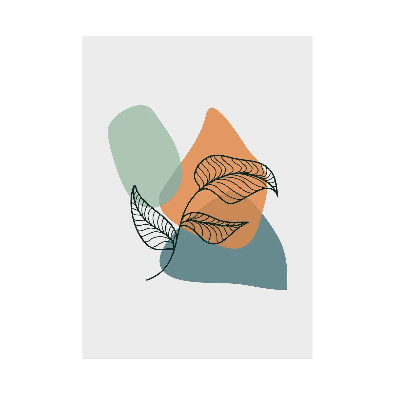 Abstract Botanical Leaves Wall Art Wall Art
