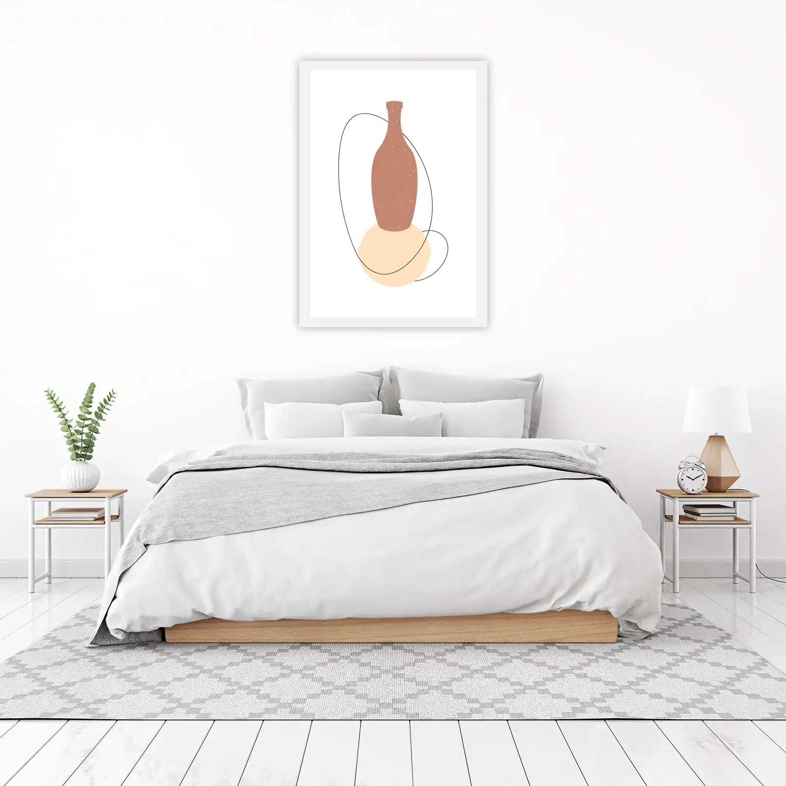 Modern Terracotta Vase Abstract Art Wall Art