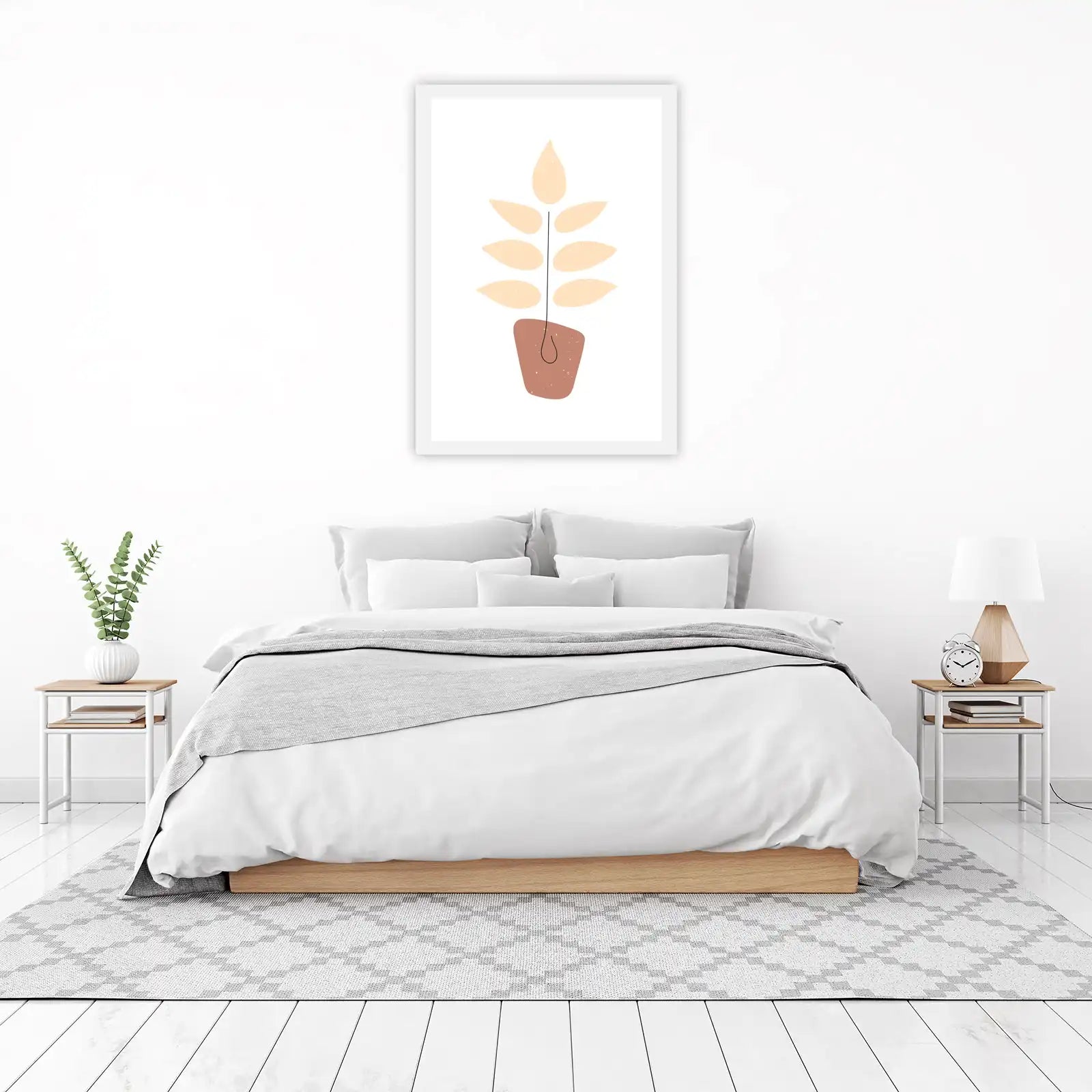 Boho Plant Abstract Wall Art | Minimalist Wall Art