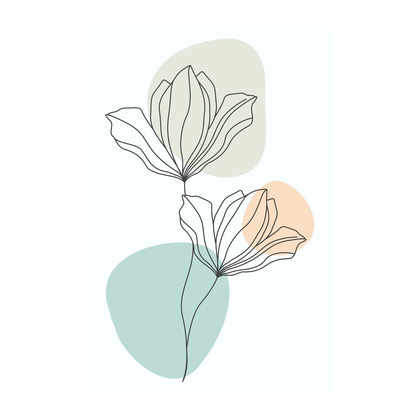 Minimalist Floral Line Art Wall Art