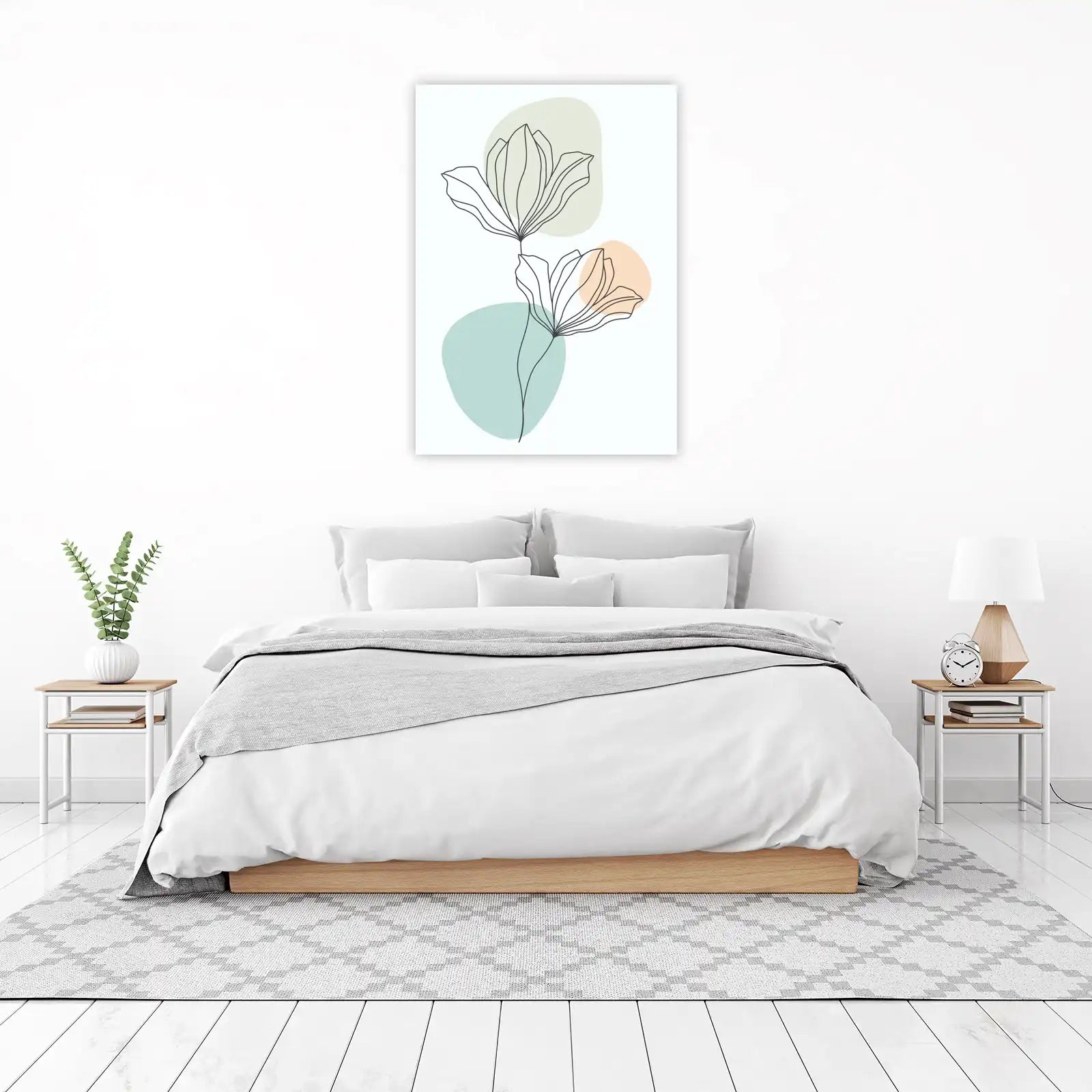 Minimalist Floral Line Art Wall Art