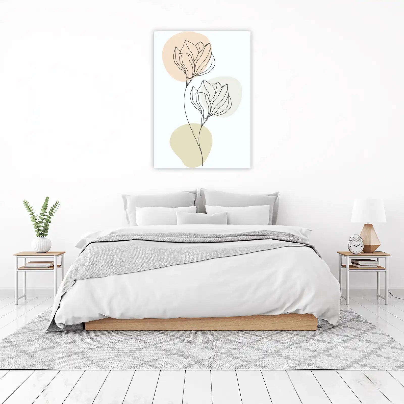 Minimalist Floral Line Art Wall Art