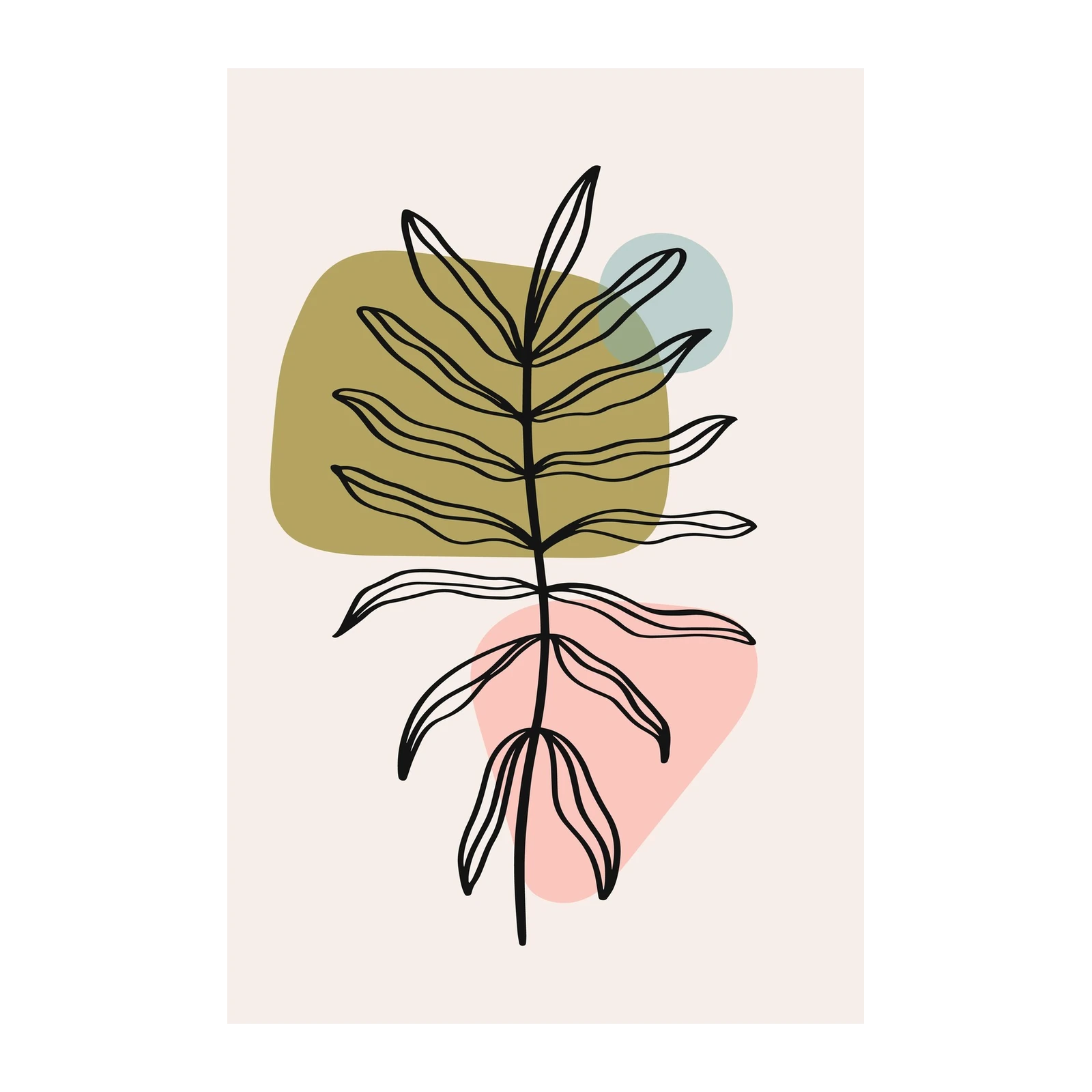 Abstract Botanical Line Art Wall Art