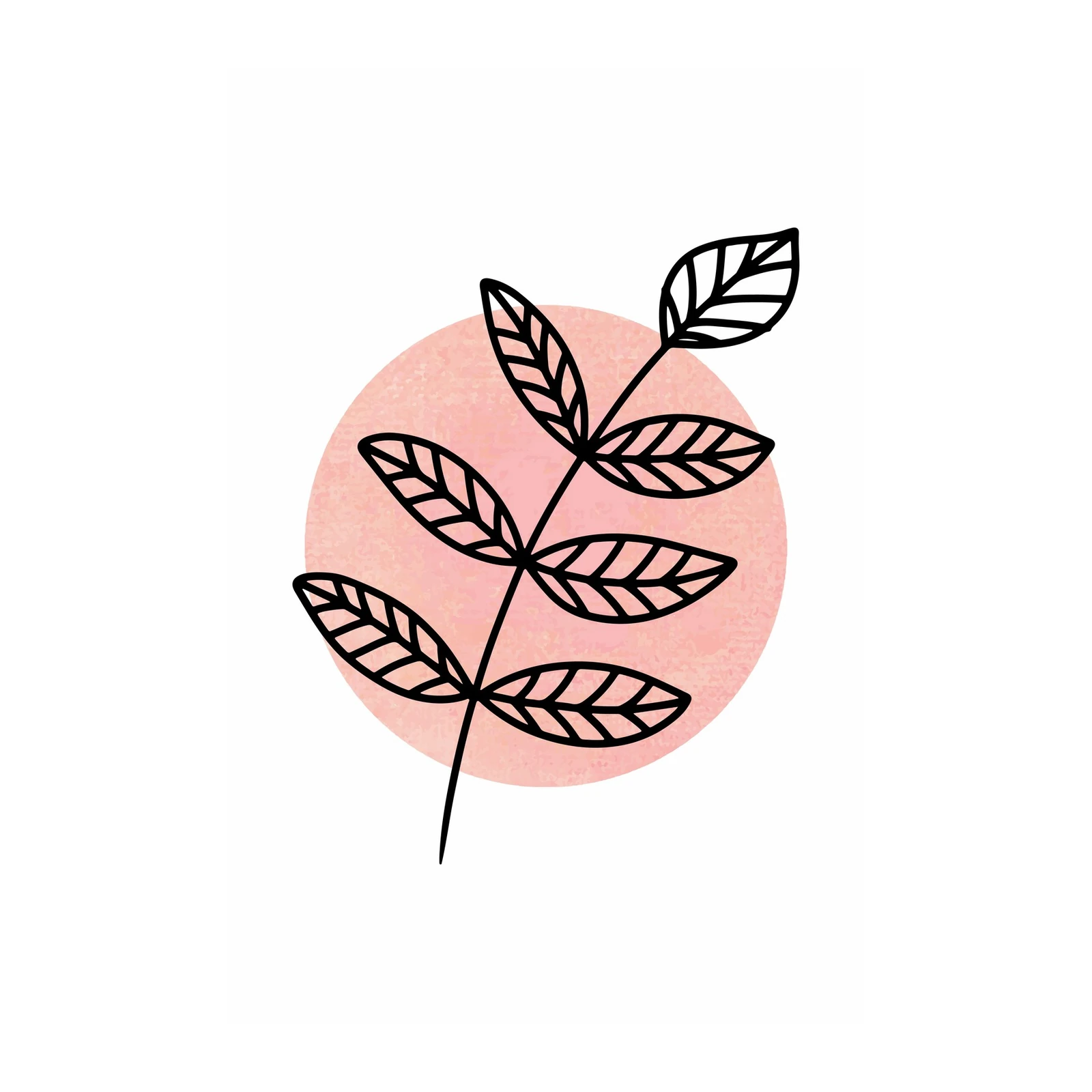 Minimalist Leaf Botanical Art Wall Art