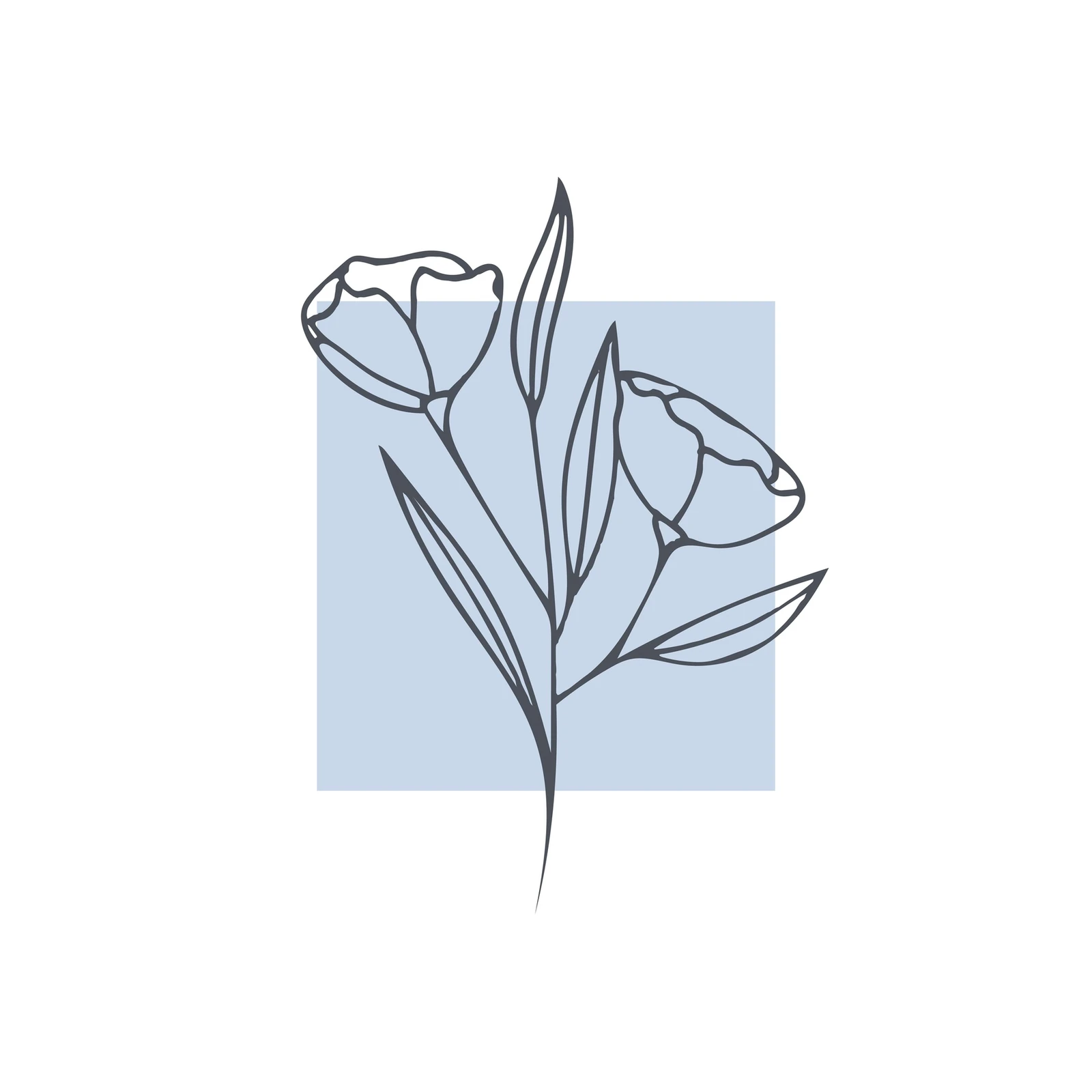 Minimalist Floral Botanical Line Art Wall Art