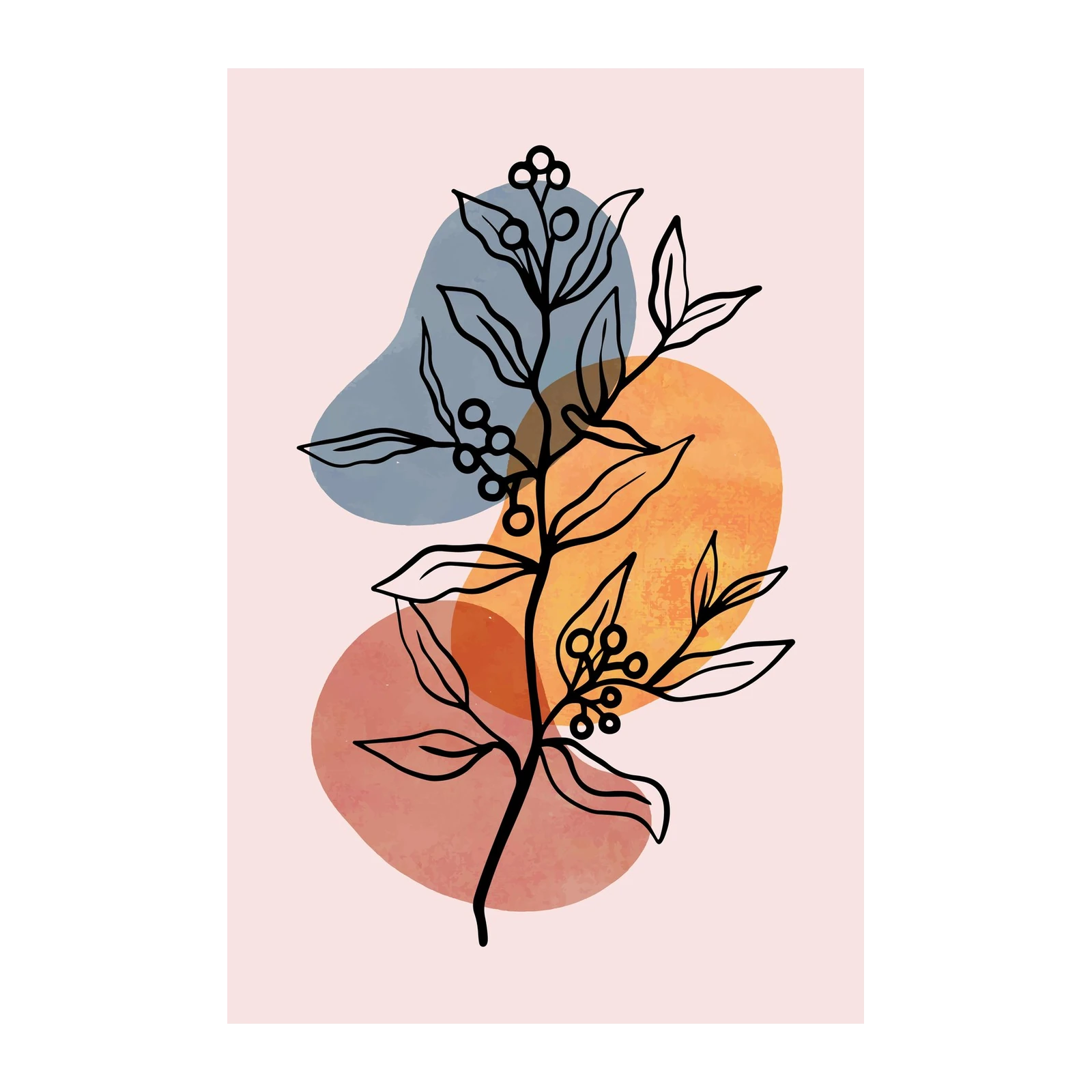 Abstract Botanical Line Art Wall Art