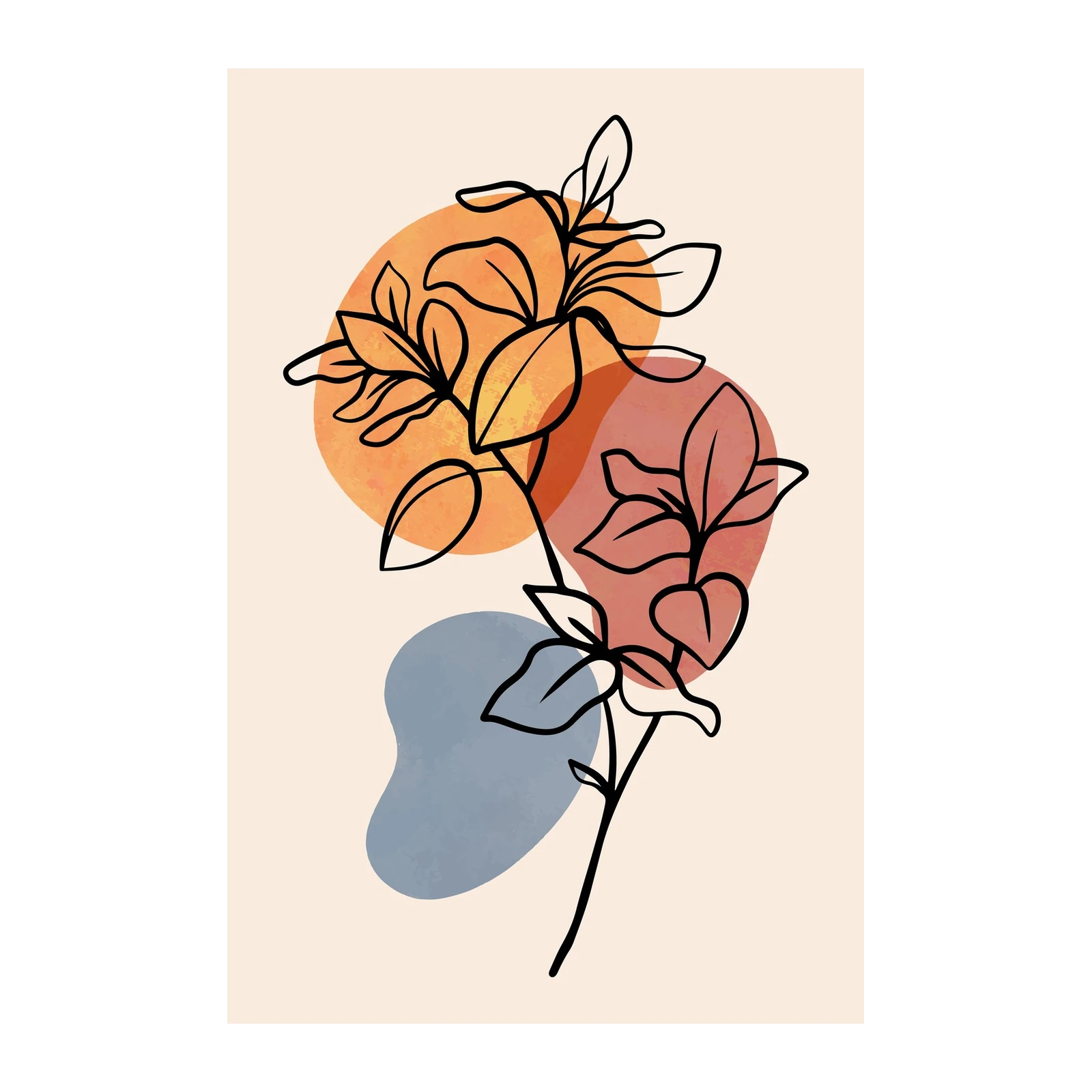 Abstract Botanical Line Art Wall Art