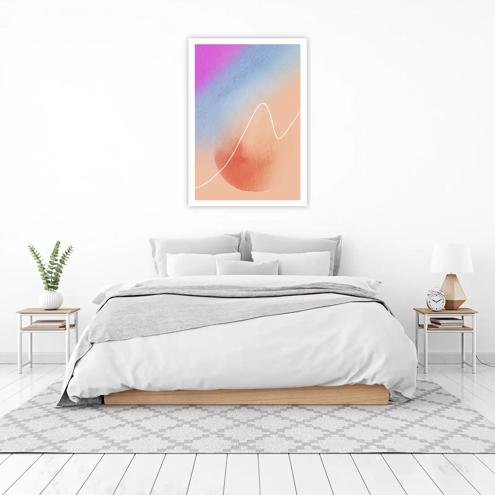 Abstract Gradient Wave Wall Art
