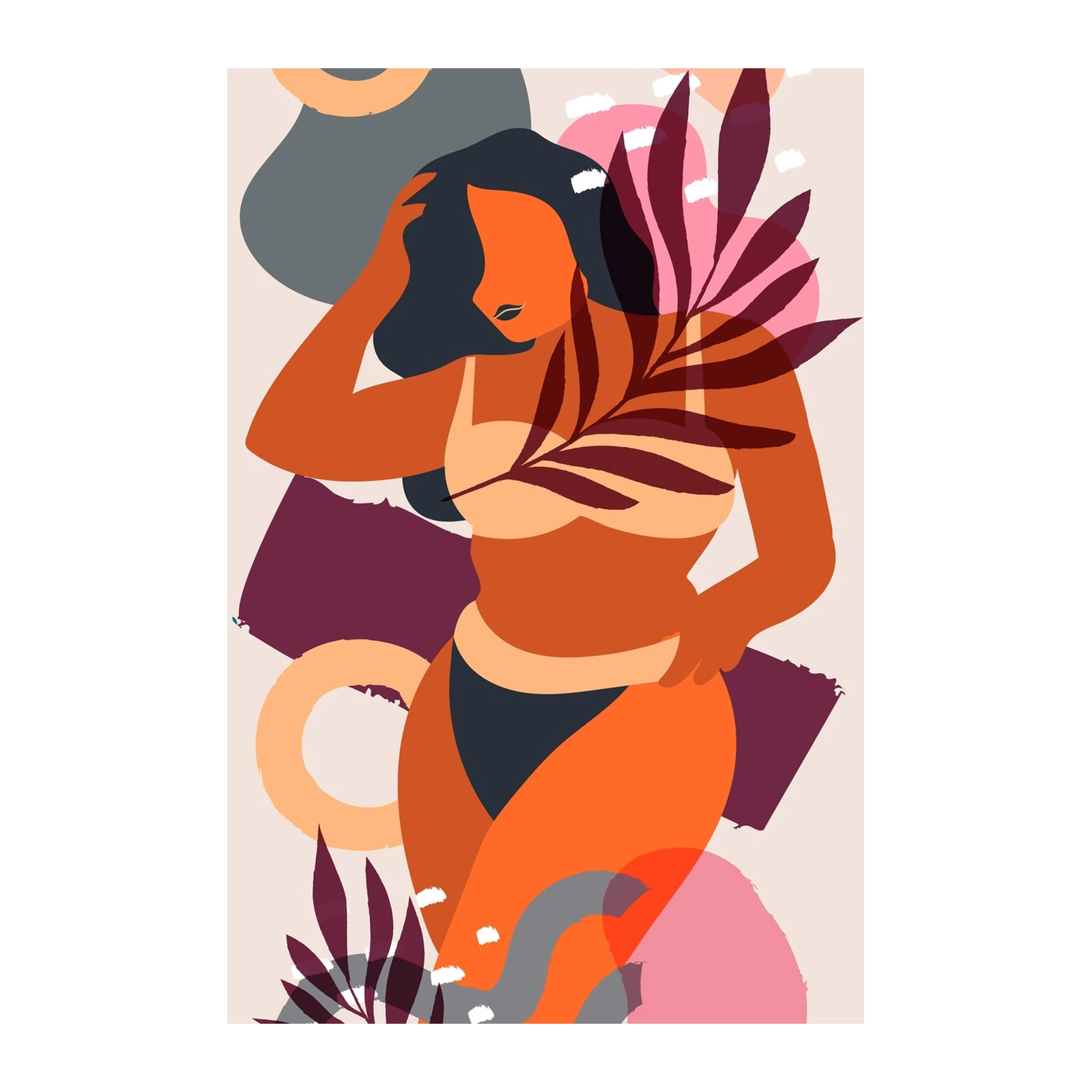 Bohemian Body Abstract Woman Wall Art
