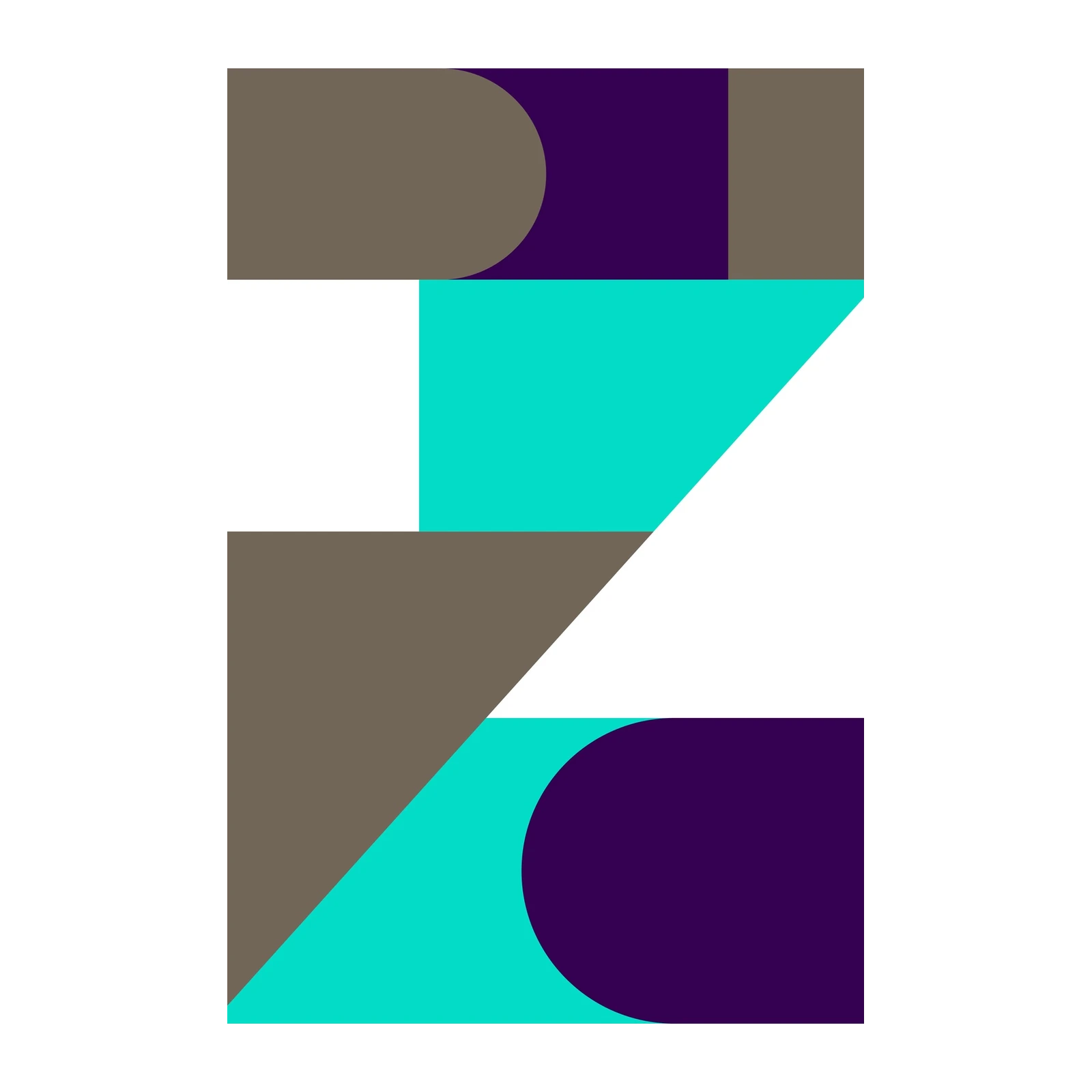 Modern Geometric Teal & Plum Wall Art