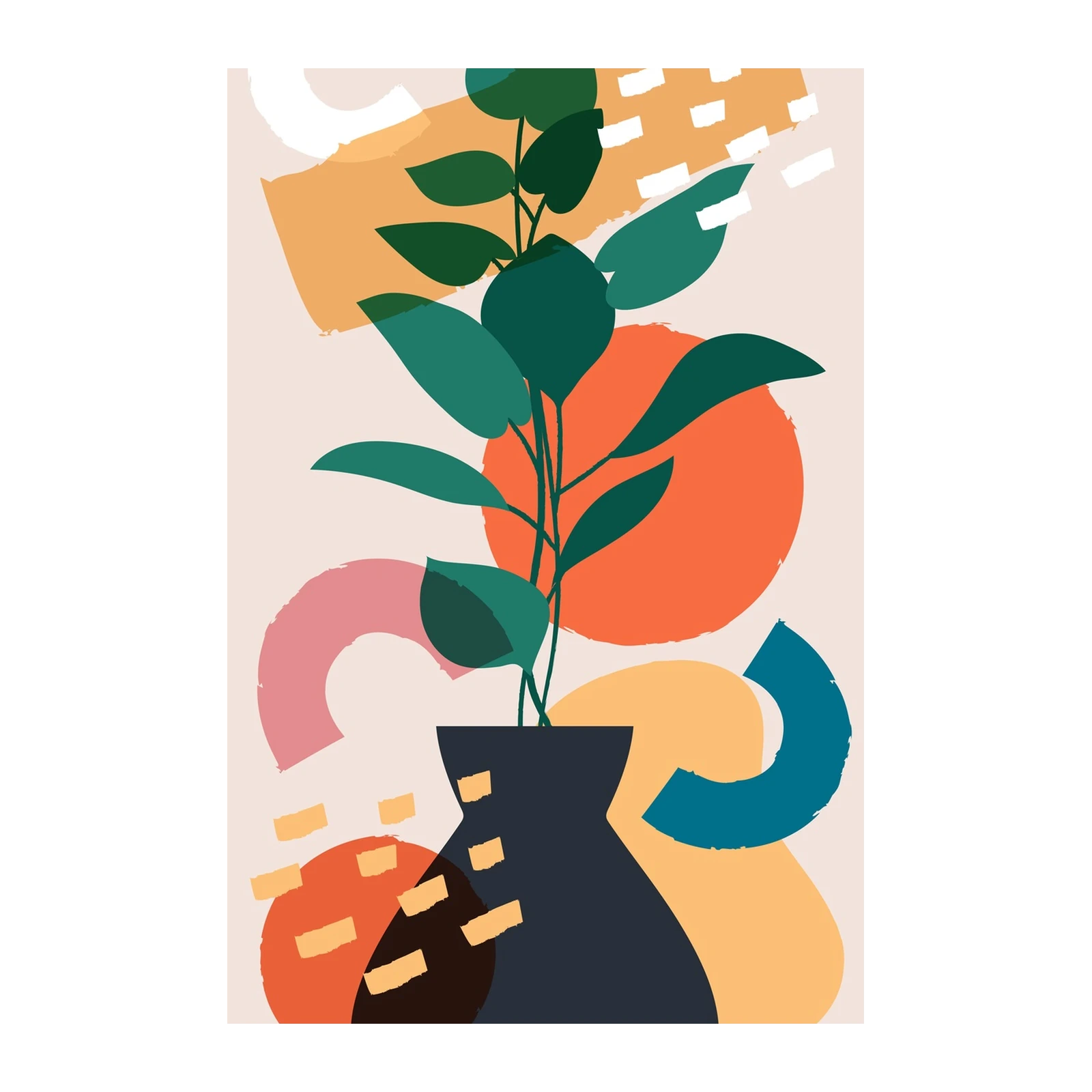 Mid-Century Modern Plant Art Wall Art