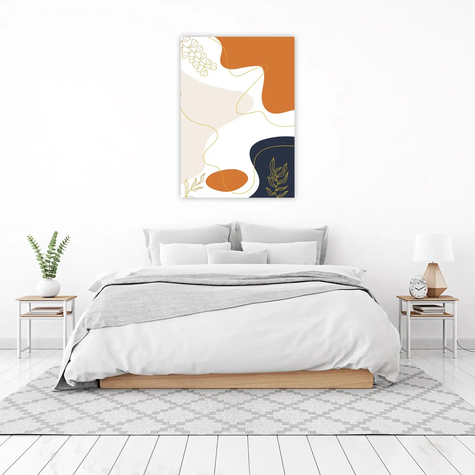 Boho Abstract Botanical Wall Art