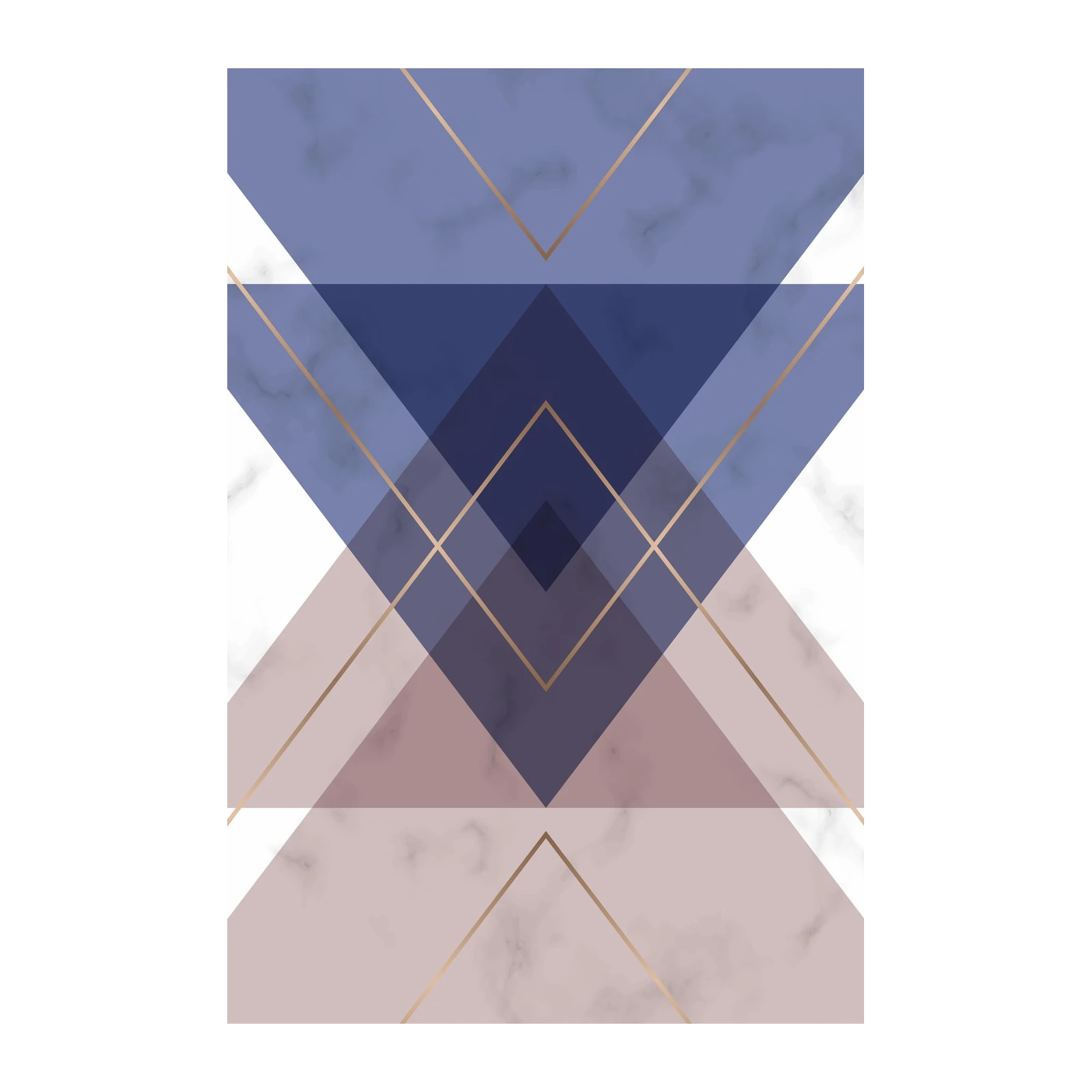 Geometric Marble & Rose Gold Wall Art