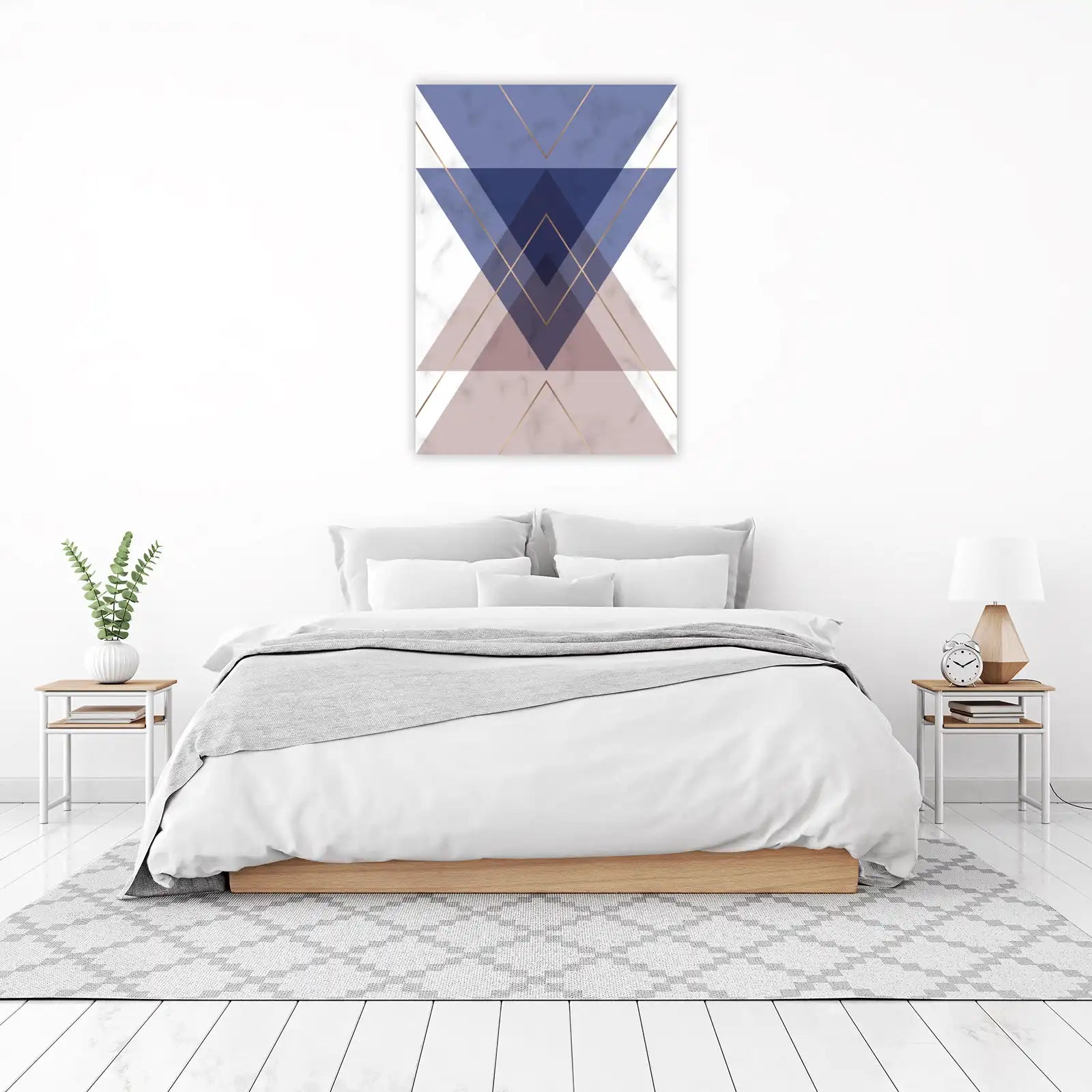 Geometric Marble & Rose Gold Wall Art