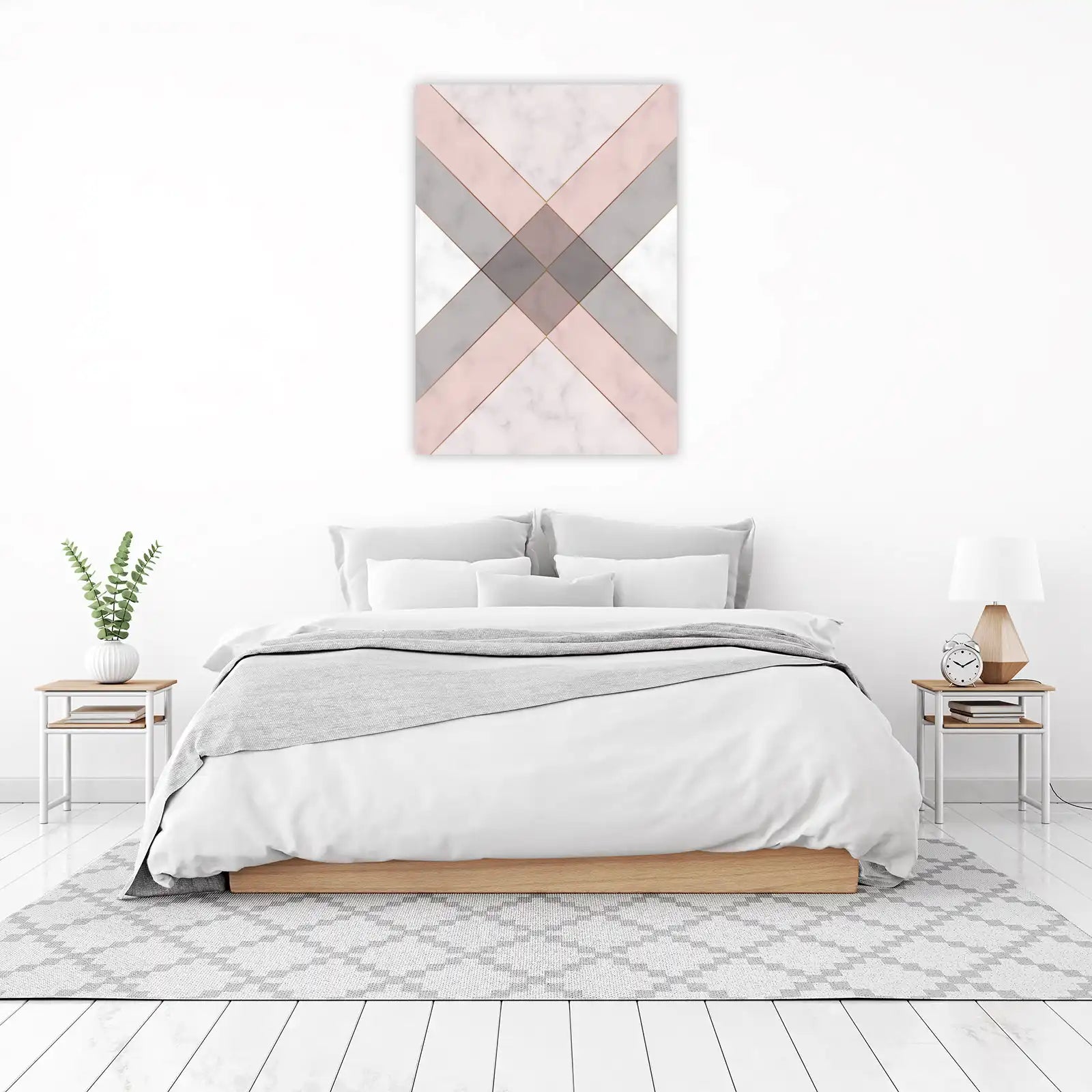 Modern Geometric Marble Rose Gold Wall Art
