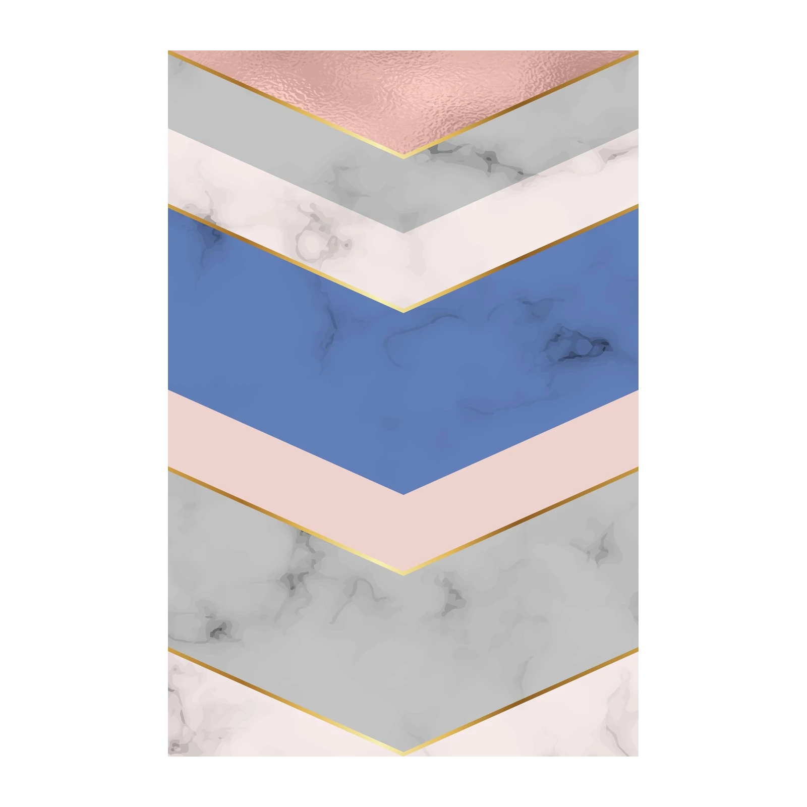 Geometric Marble & Rose Gold Wall Art