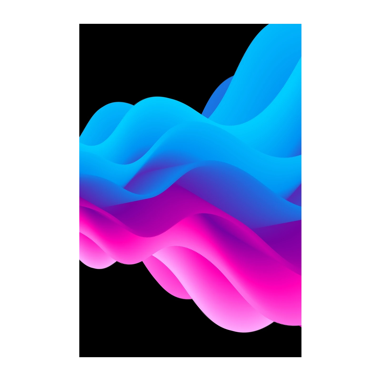 Abstract Flowing Waves Wall Art