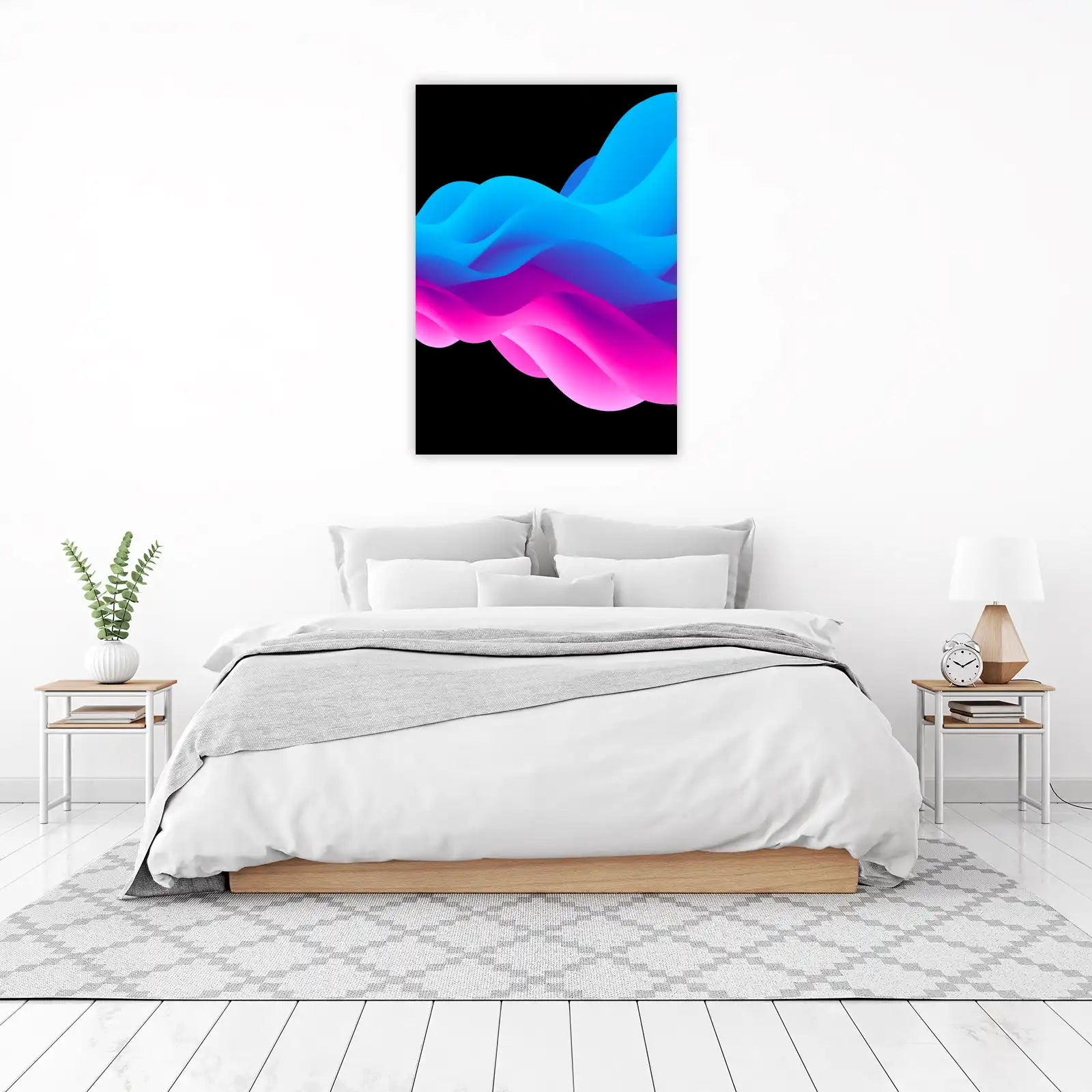 Abstract Flowing Waves Wall Art