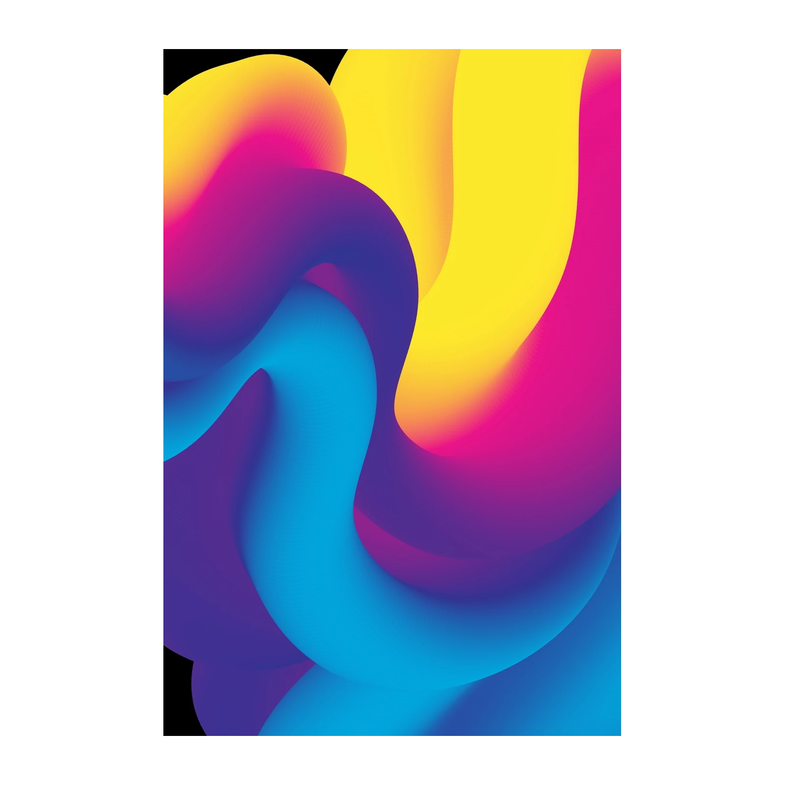 Vibrant Flow Abstract Gradient Wall Art
