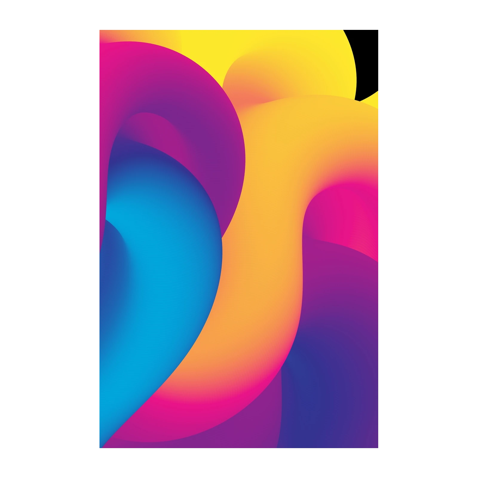 Vibrant Fluid Swirl Abstract Wall Art