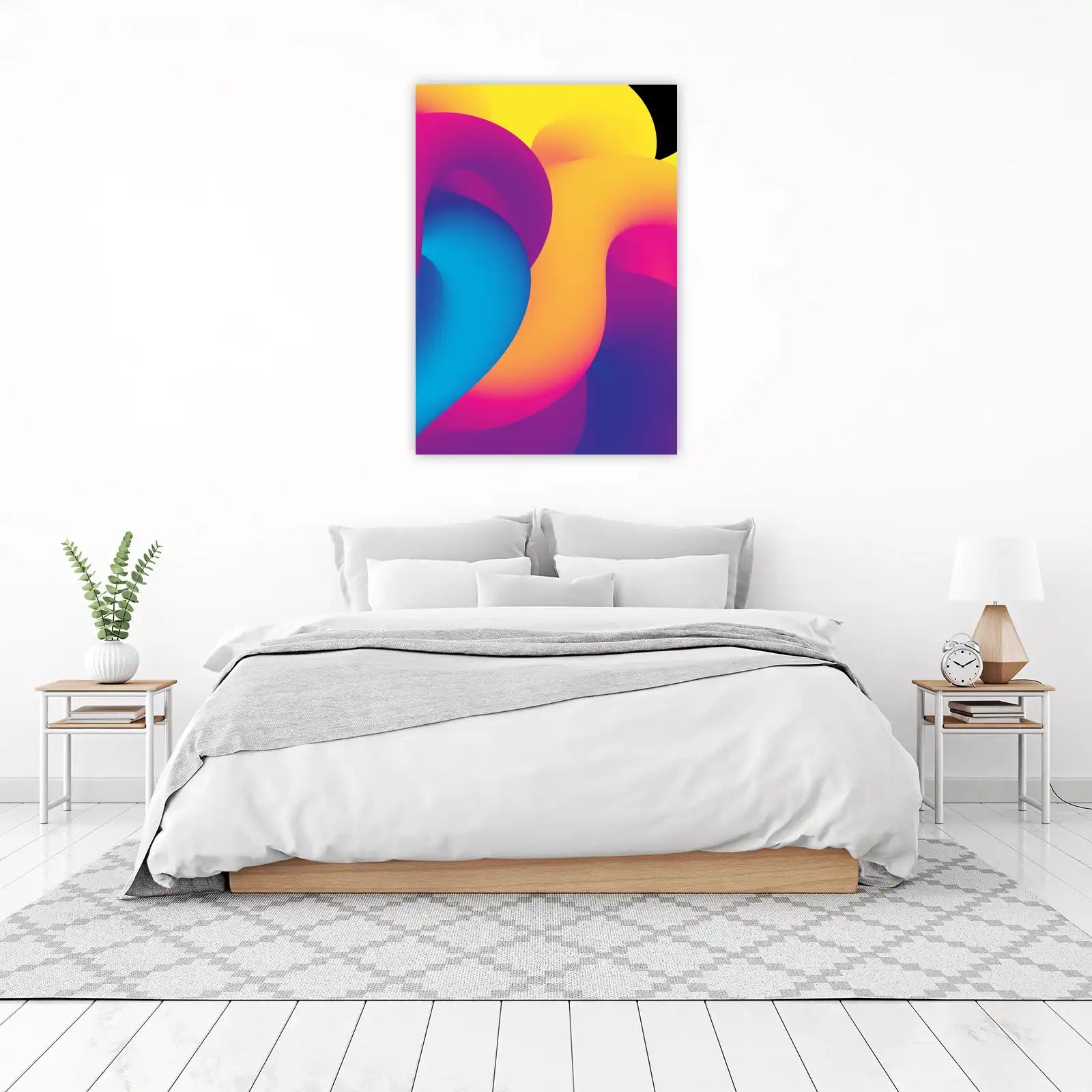 Vibrant Fluid Swirl Abstract Wall Art