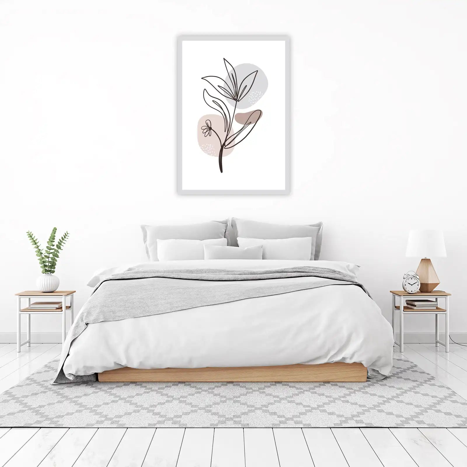 Minimalist Floral Line Art Wall Art
