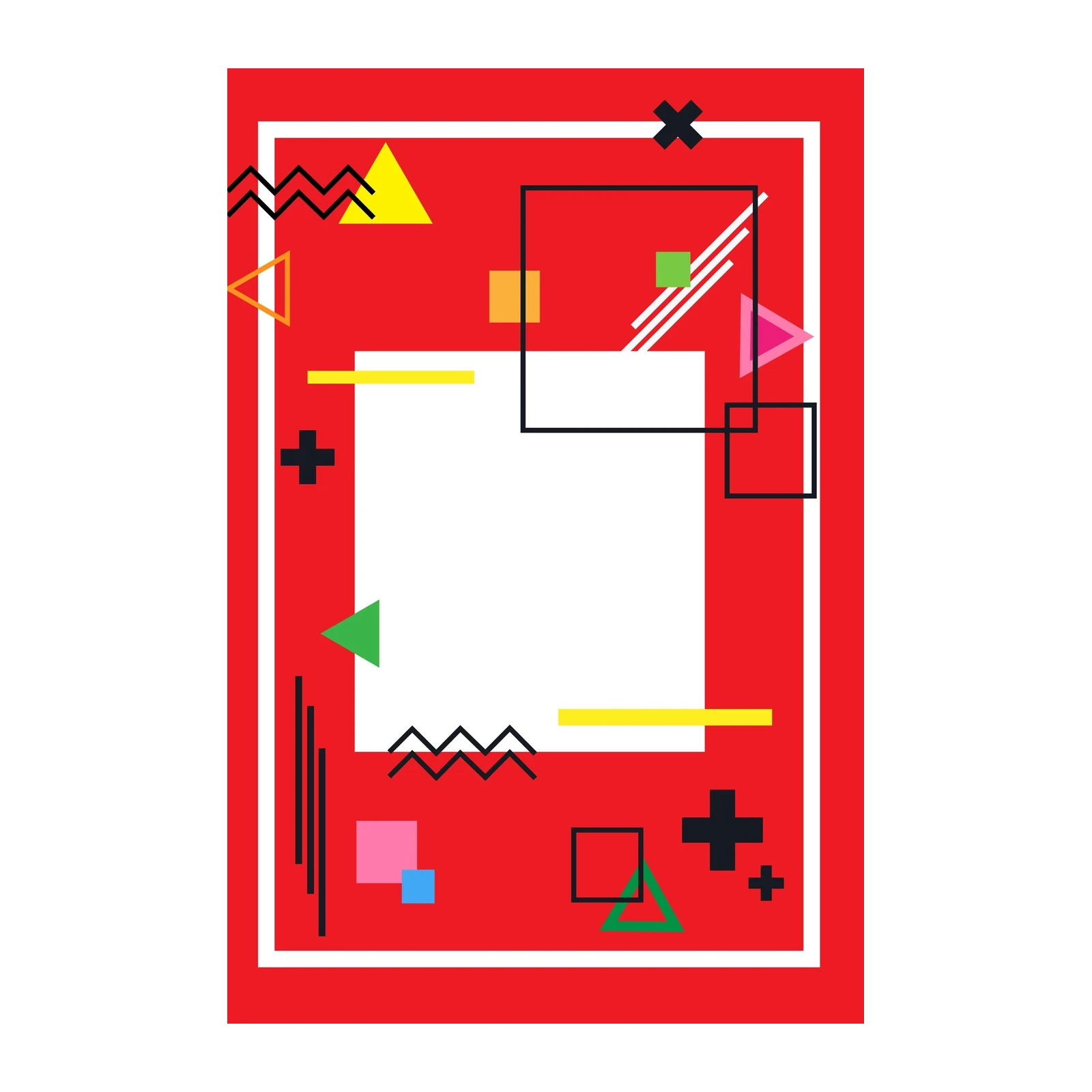 Retro Geometric Pop Art Wall Art