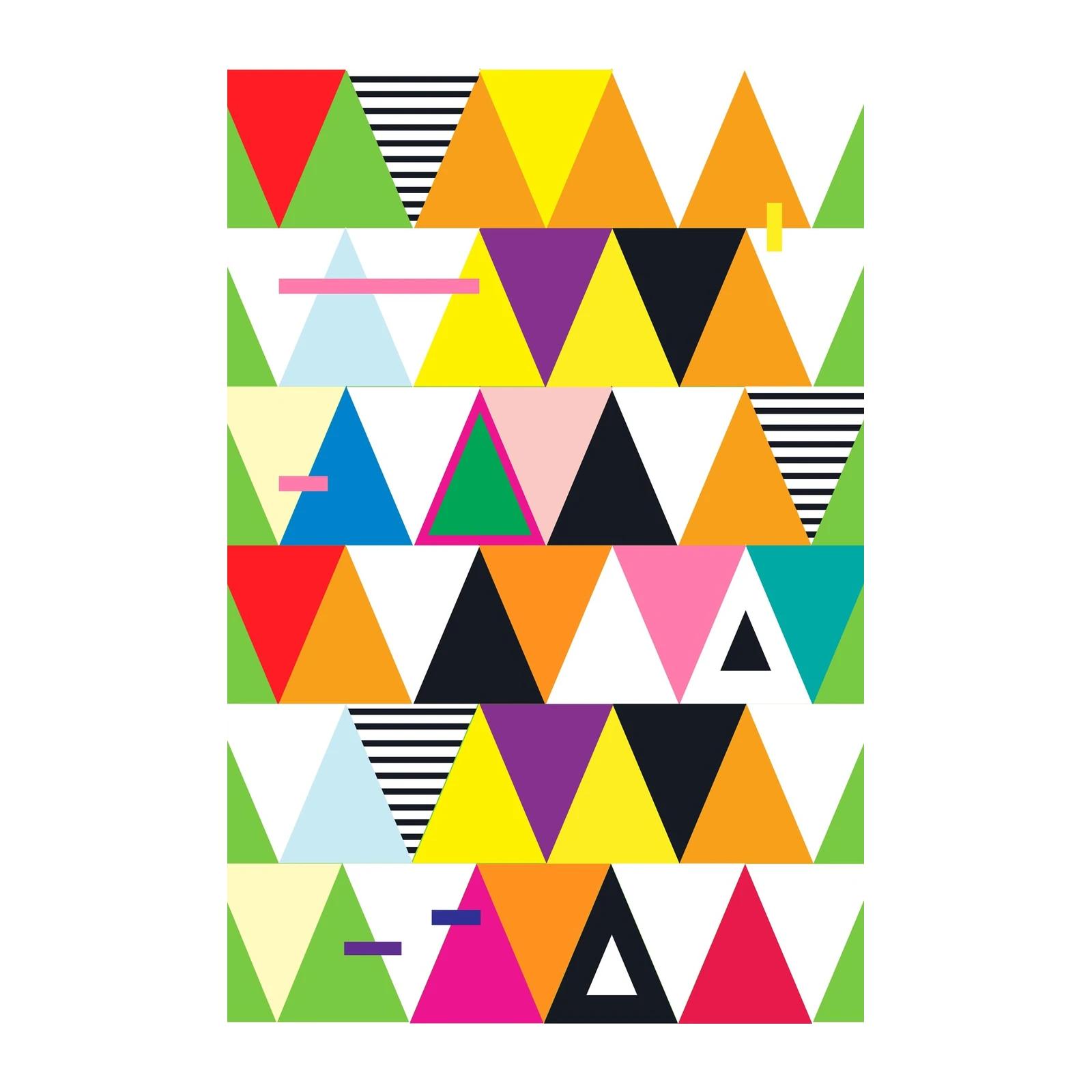 Vibrant Geometric Triangles Wall Art Wall Art