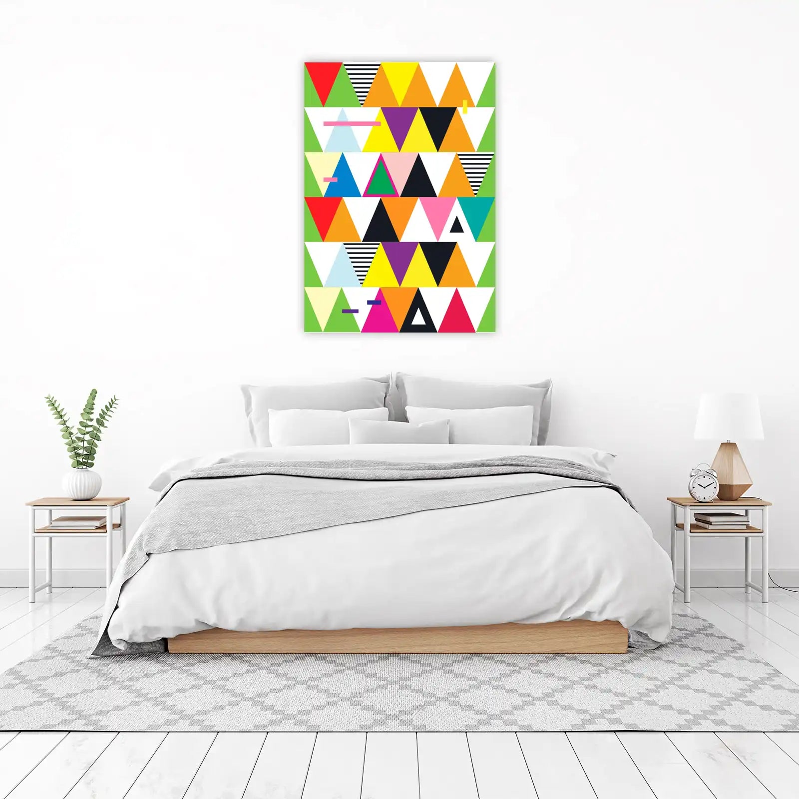 Vibrant Geometric Triangles Wall Art Wall Art