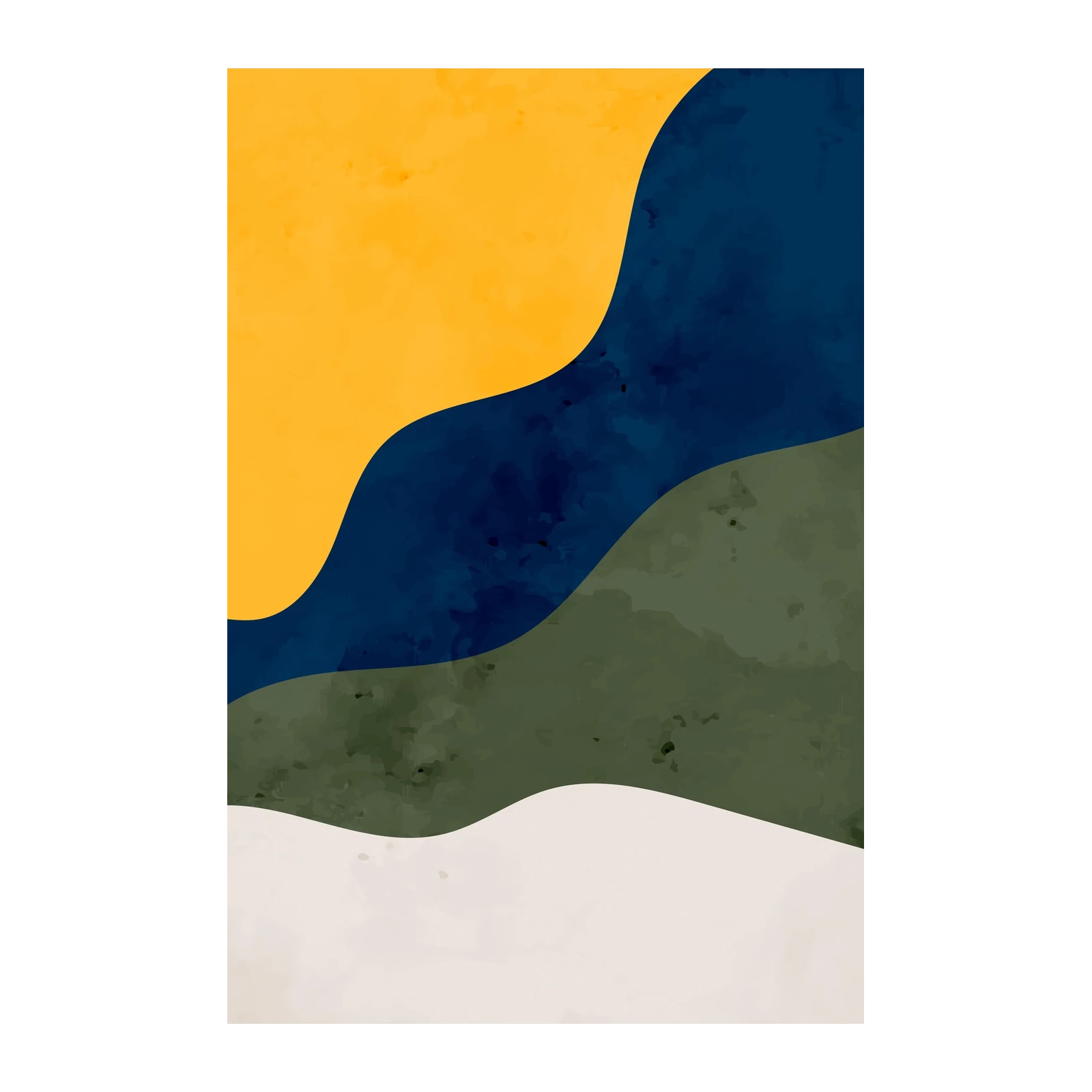 Abstract Landscape Waves Wall Art