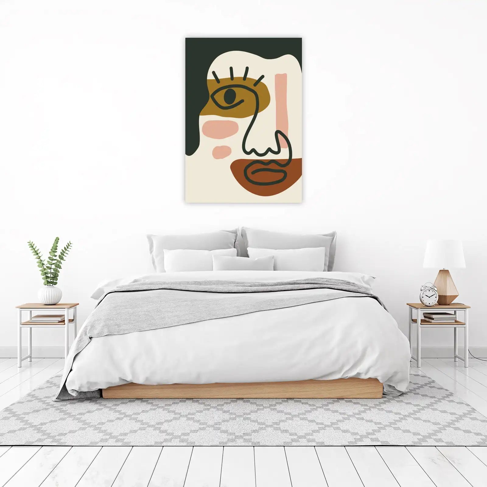 Abstract Face Mid-Century Modern Wall Art