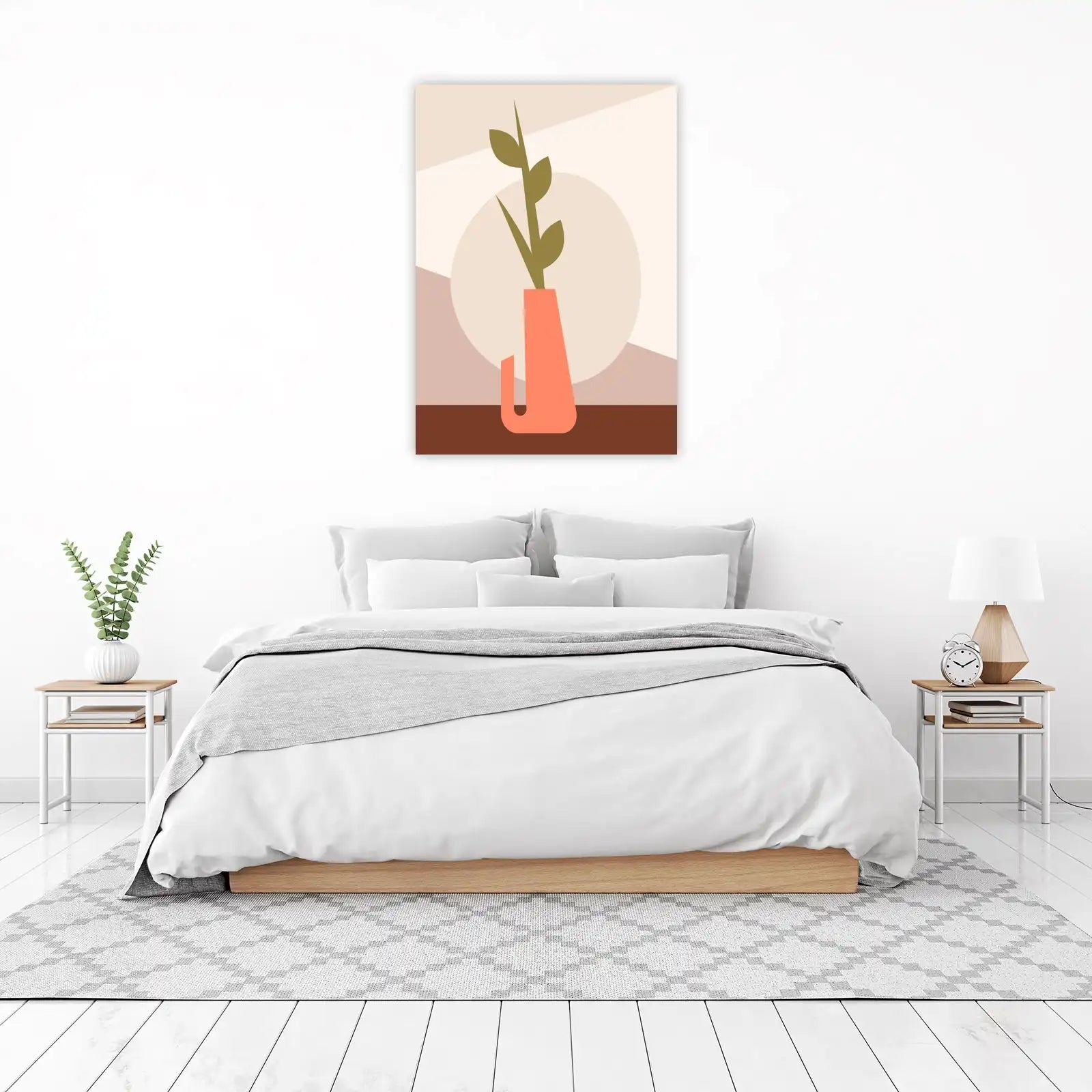 Modern Minimalist Plant Vase Wall Art