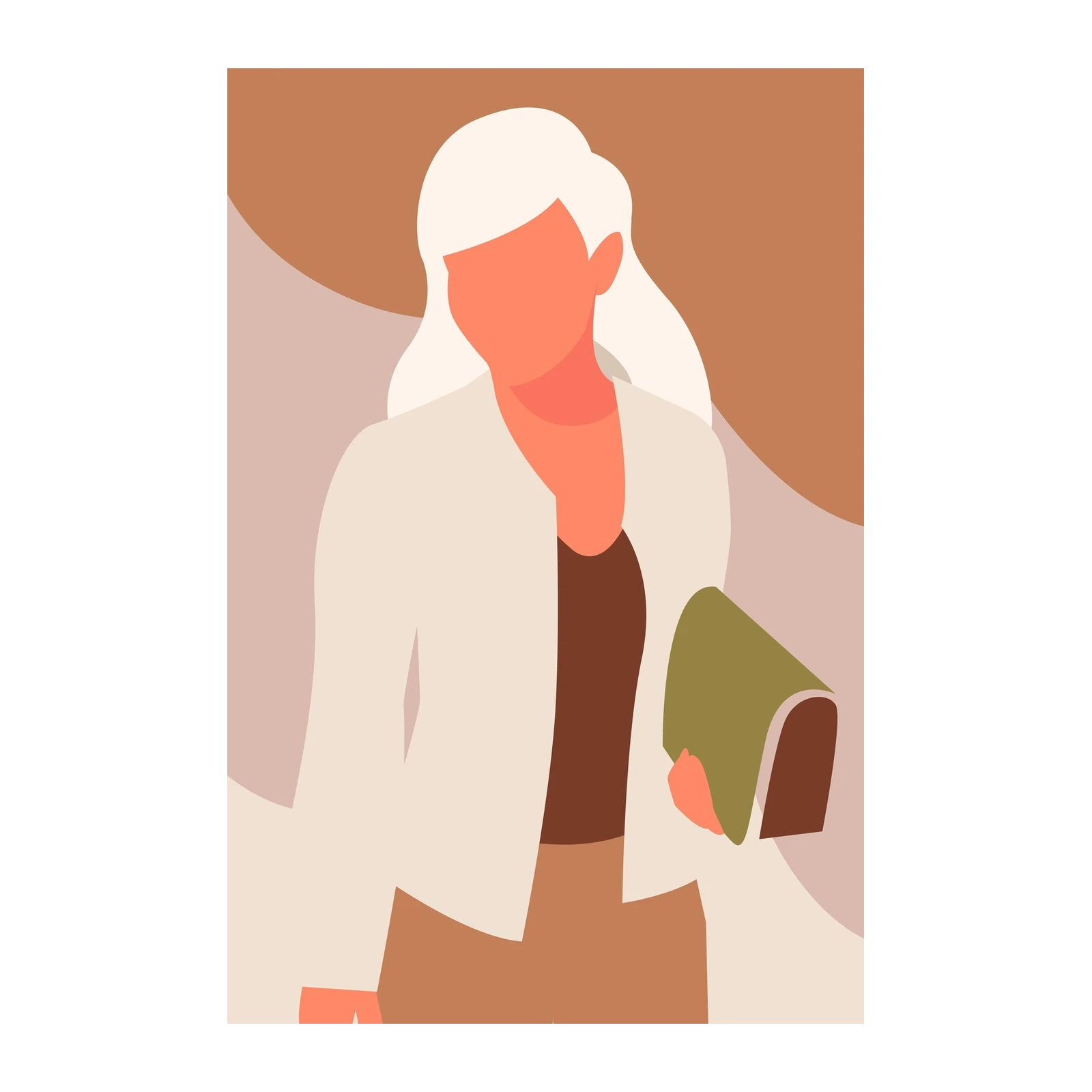 Modern Minimalist Woman Abstract Wall Art