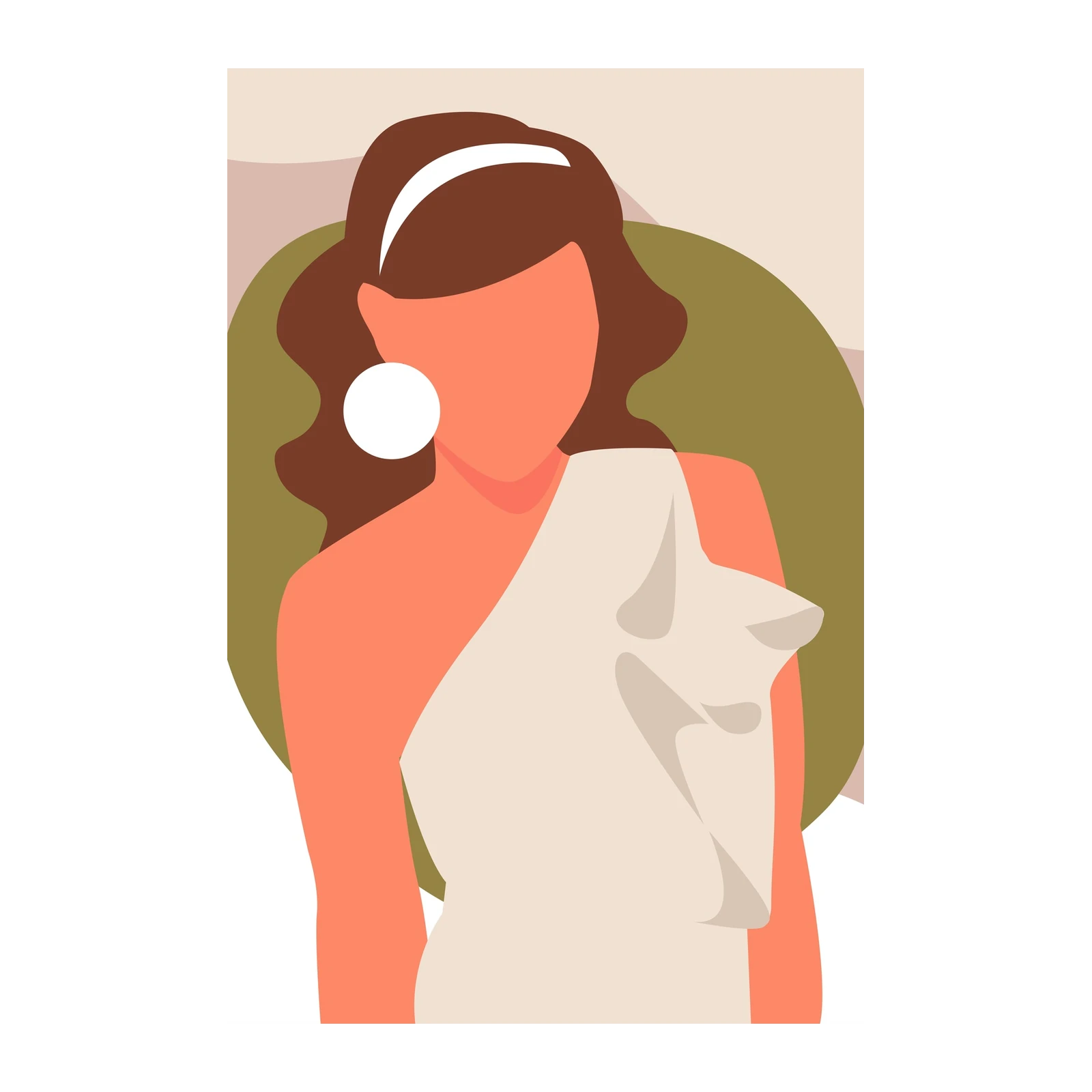Modern Minimalist Woman Portrait Wall Art