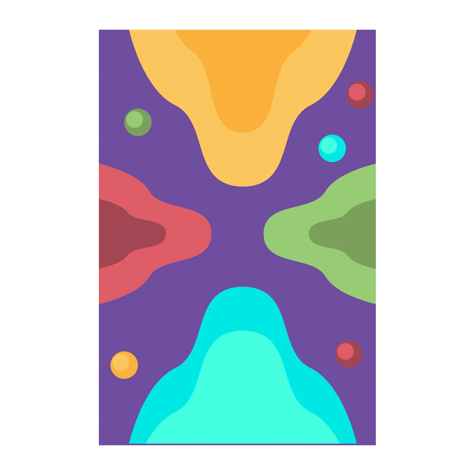 Vibrant Abstract Blob Wall Art