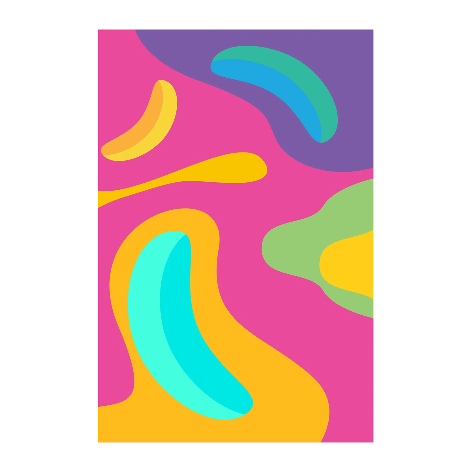 Vibrant Abstract Waves Wall Art