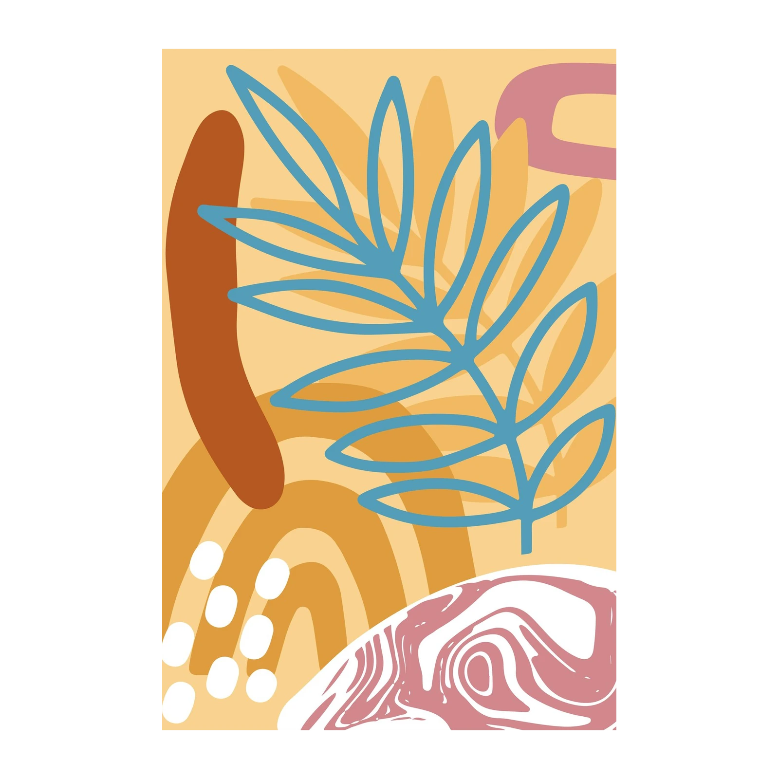 Boho Abstract Floral Wall Art