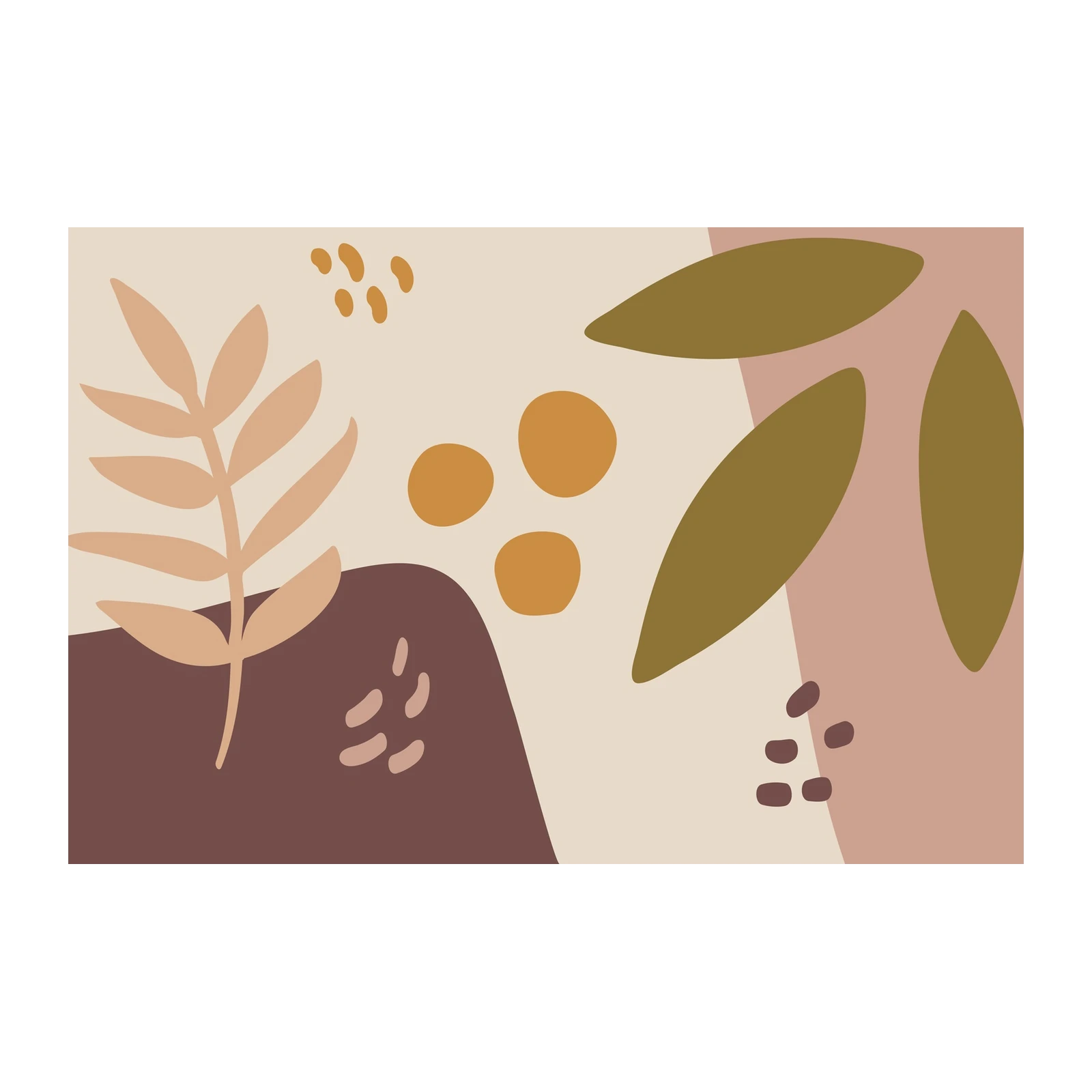 Boho Abstract Botanical Wall Art