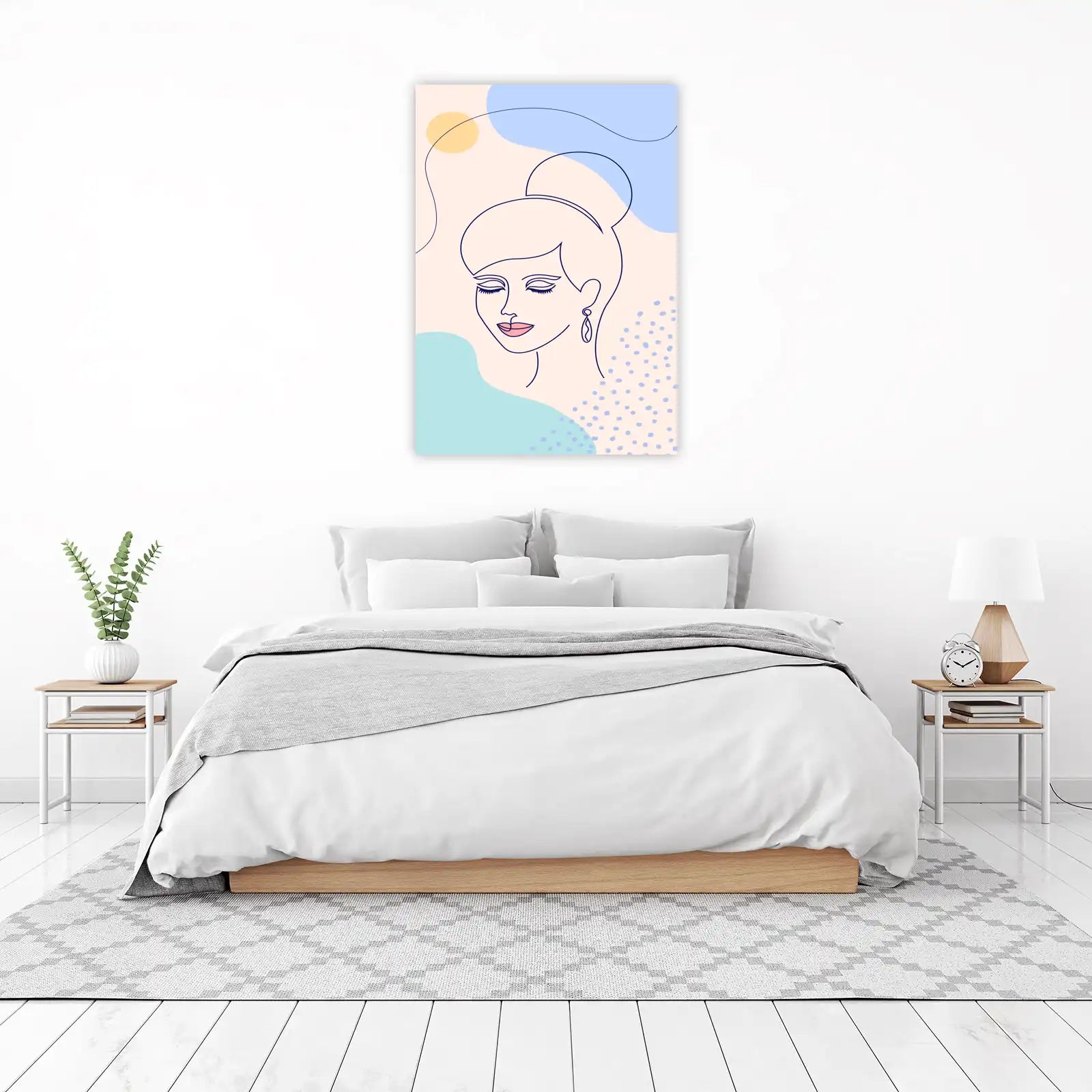 Elegant Face Line Art Wall Art