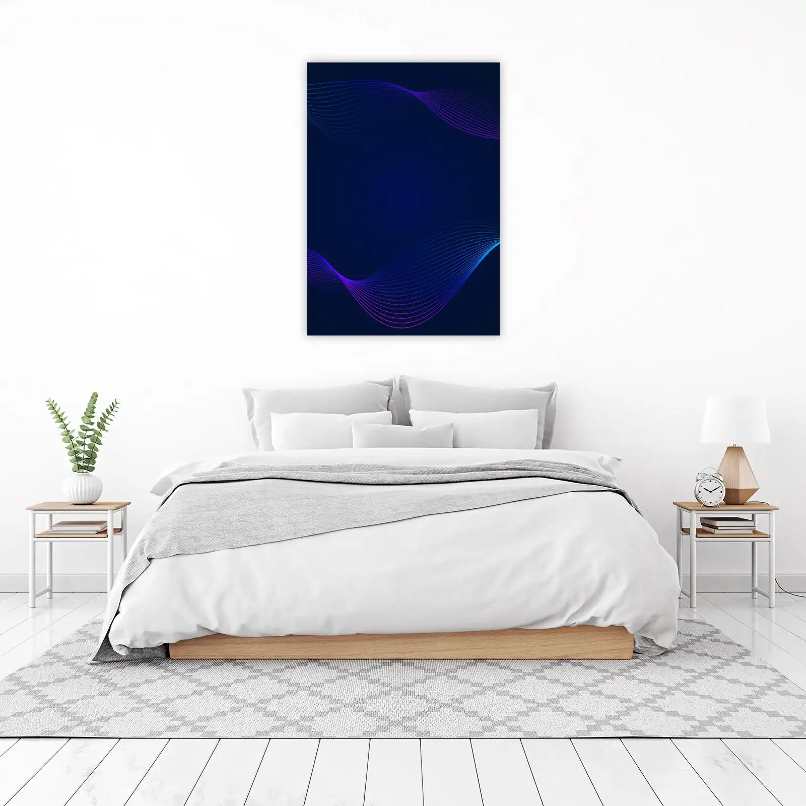 Abstract Gradient Waves Wall Art