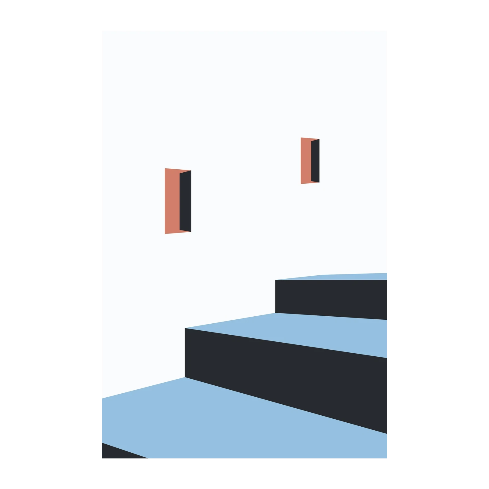 Minimalist Staircase Abstract Wall Art