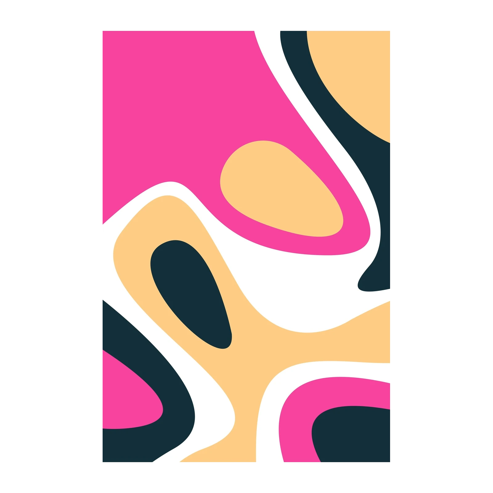 Bold Abstract Waves Wall Art