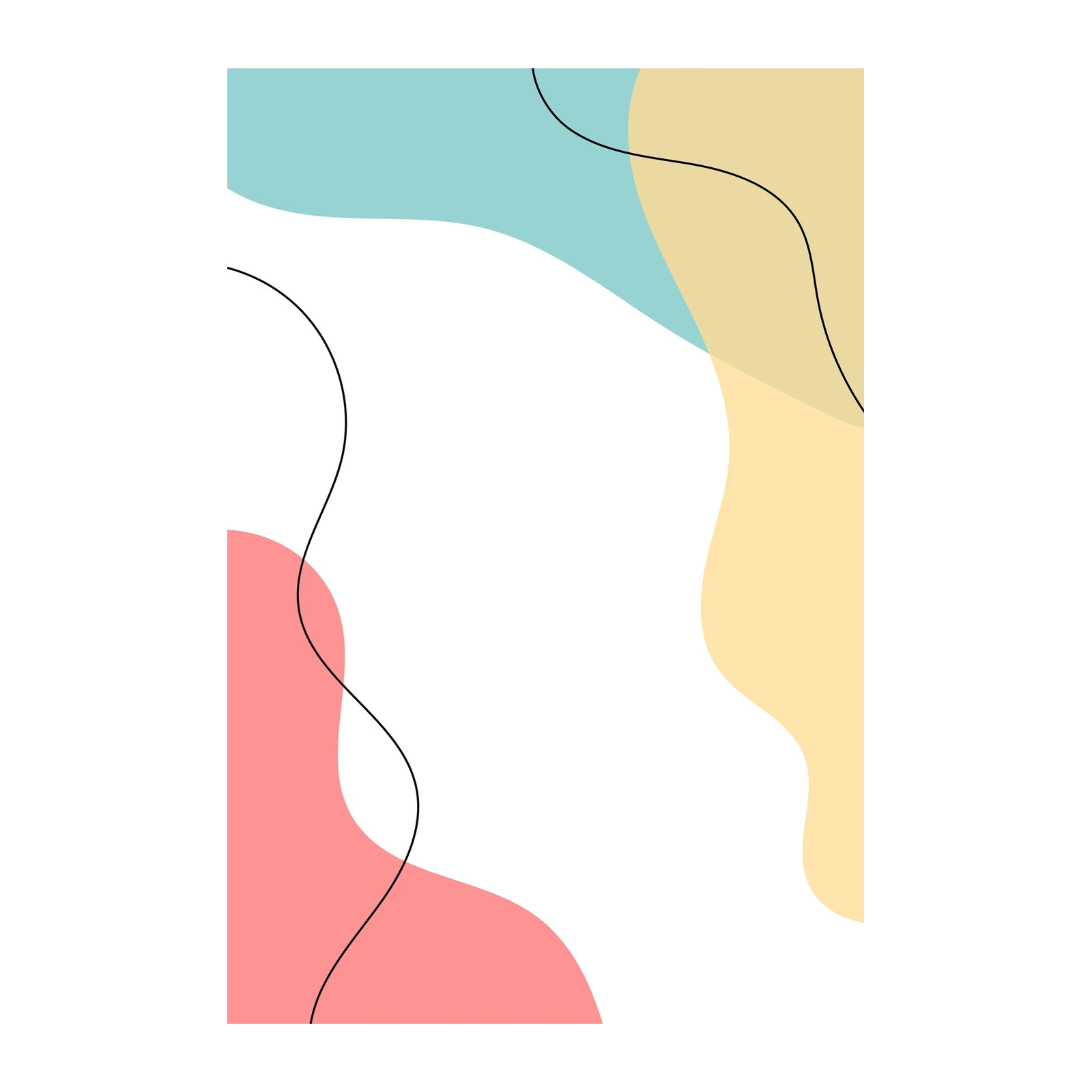 Abstract Pastel Shapes Wall Art