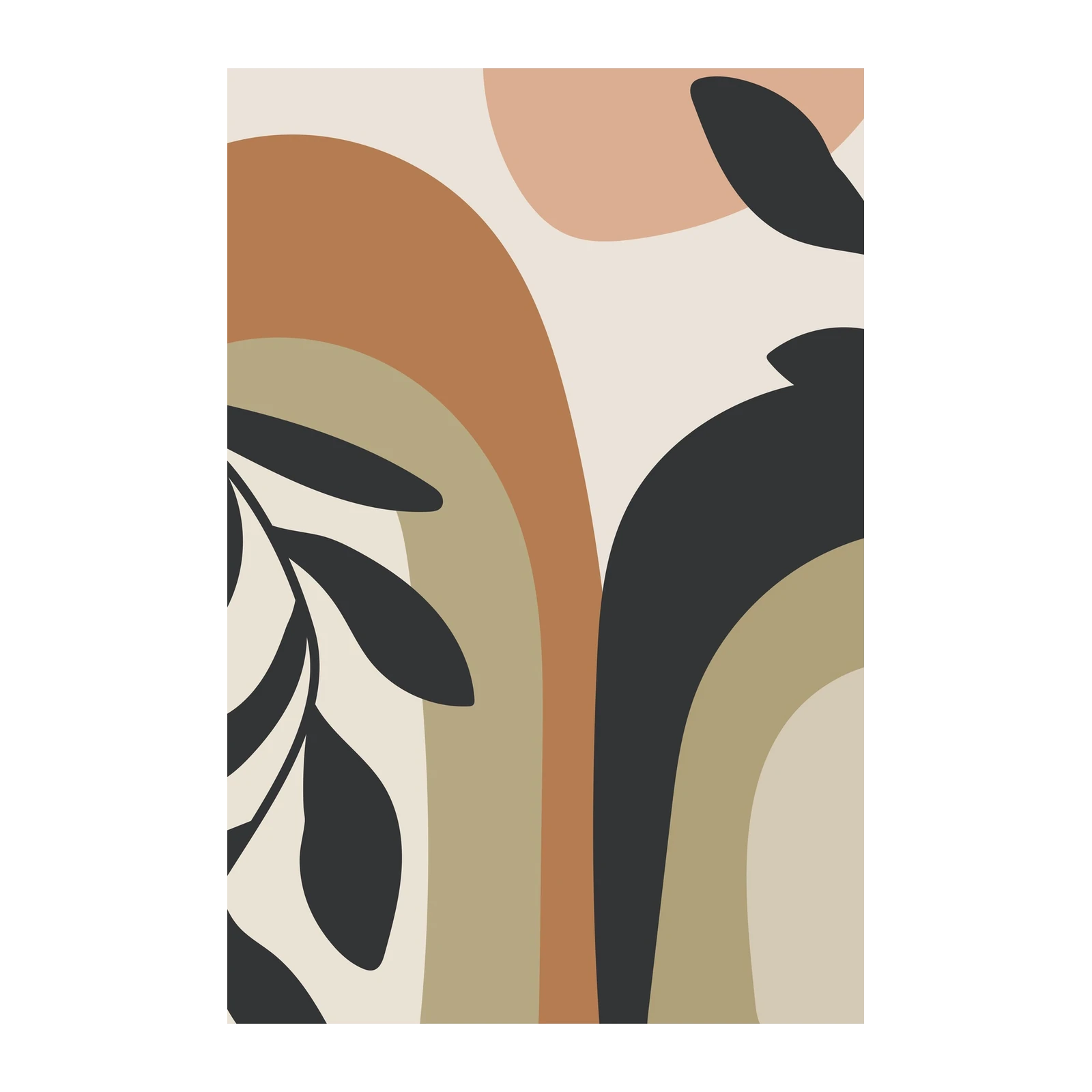 Abstract Botanical Boho Mid-Century Modern Wall Art