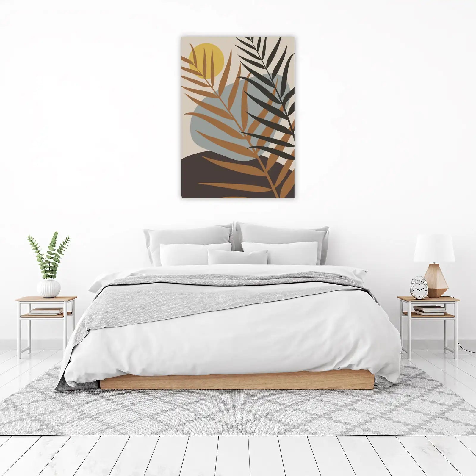 Boho Sun Palm Abstract Wall Art