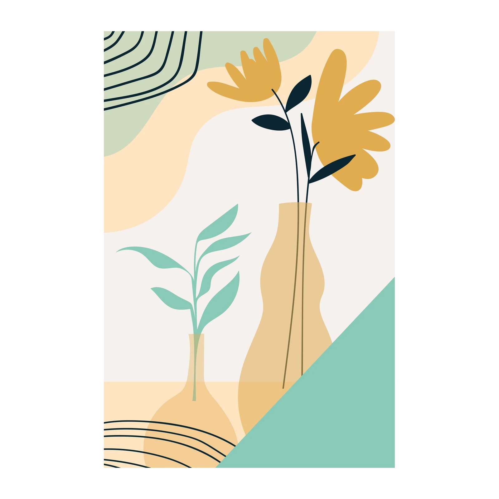 Modern Abstract Floral Wall Art