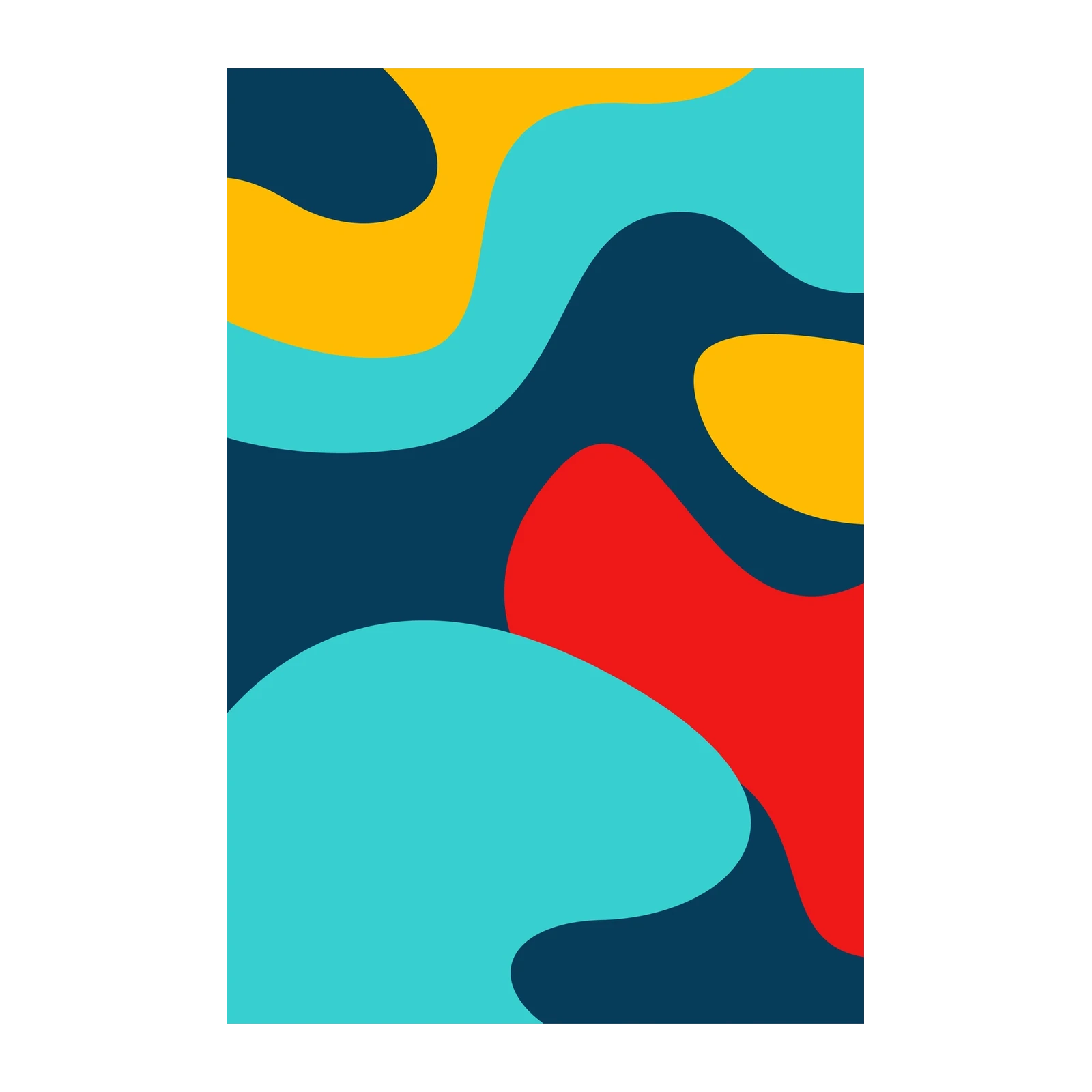 Vibrant Abstract Waves Wall Art