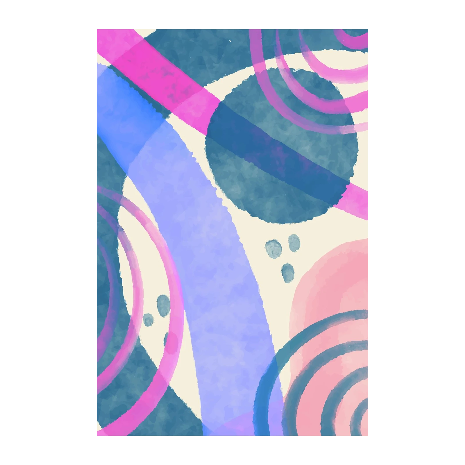 Abstract Watercolor Splash Wall Art