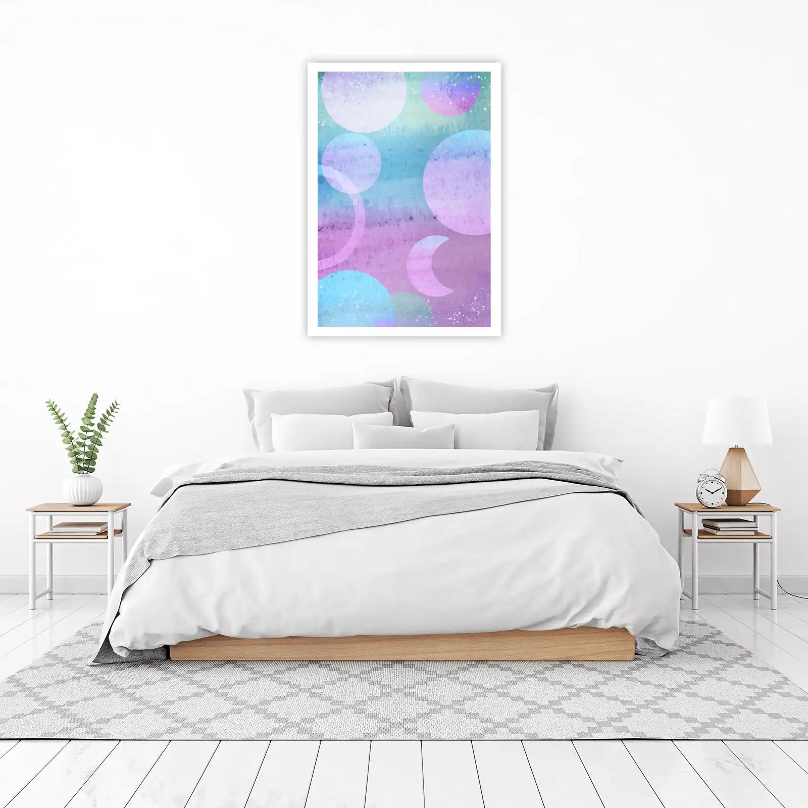 Abstract Watercolor Circles Wall Art