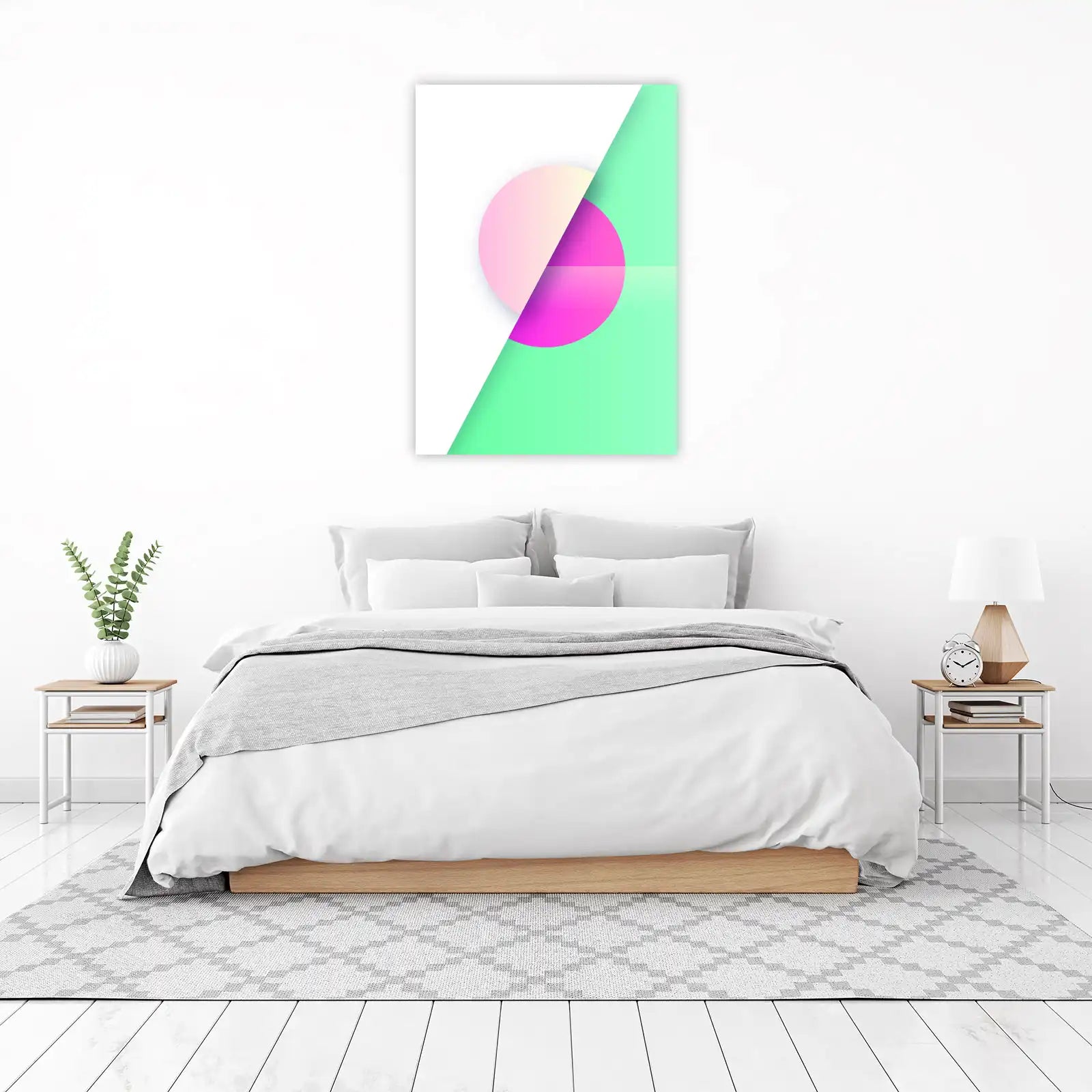 Geometric Gradient Circle Wall Art